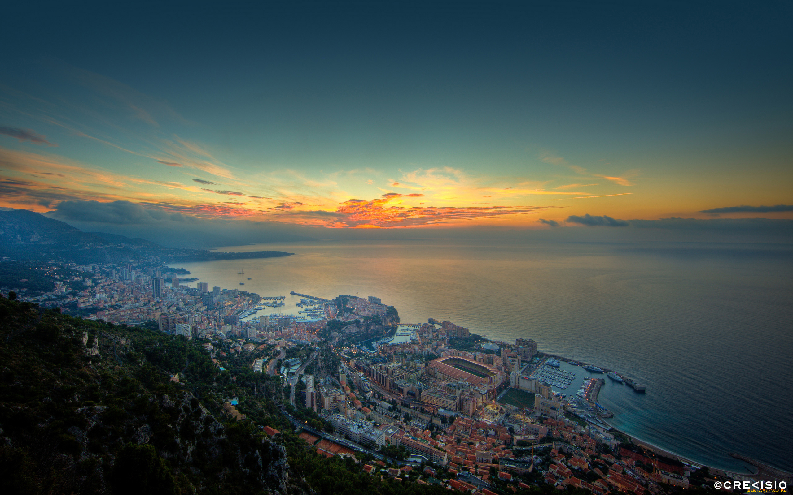 города, монте, карло, монако, monaco, панорама