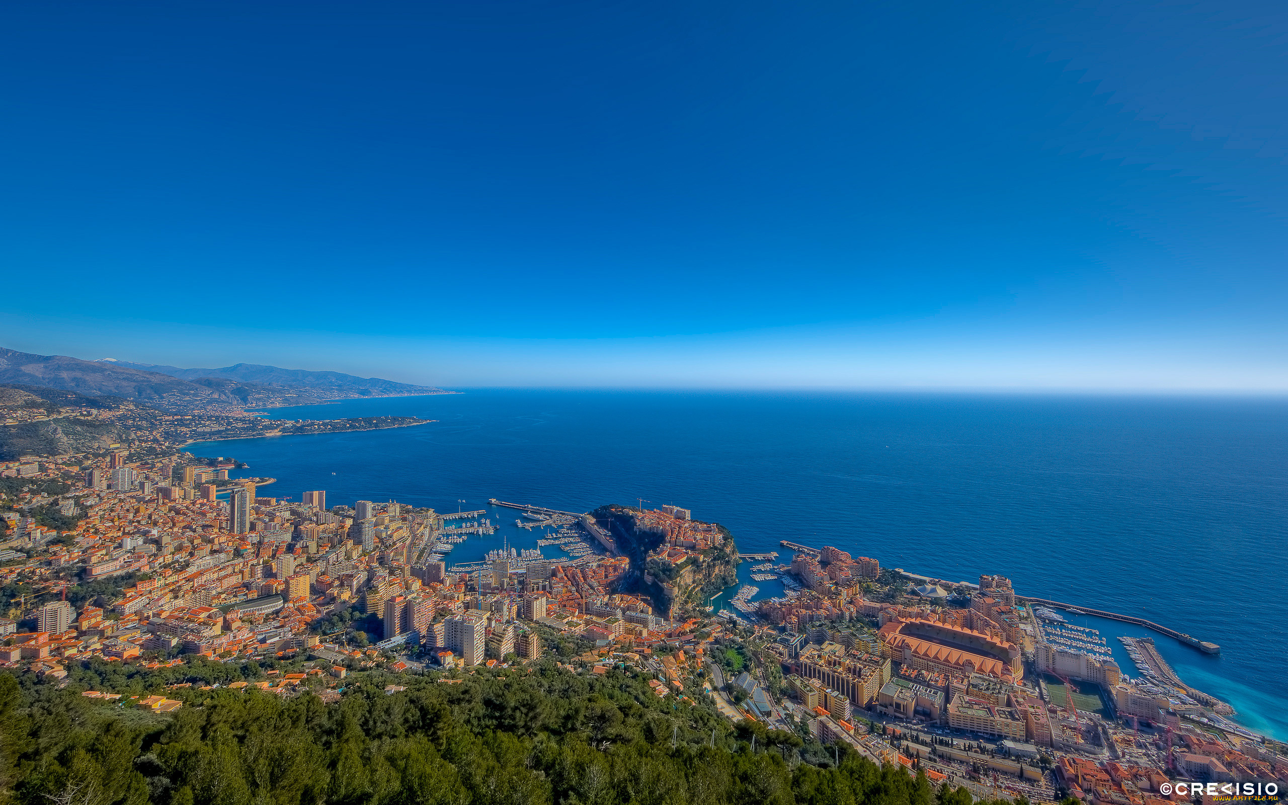 города, монте, карло, монако, monaco, панорама