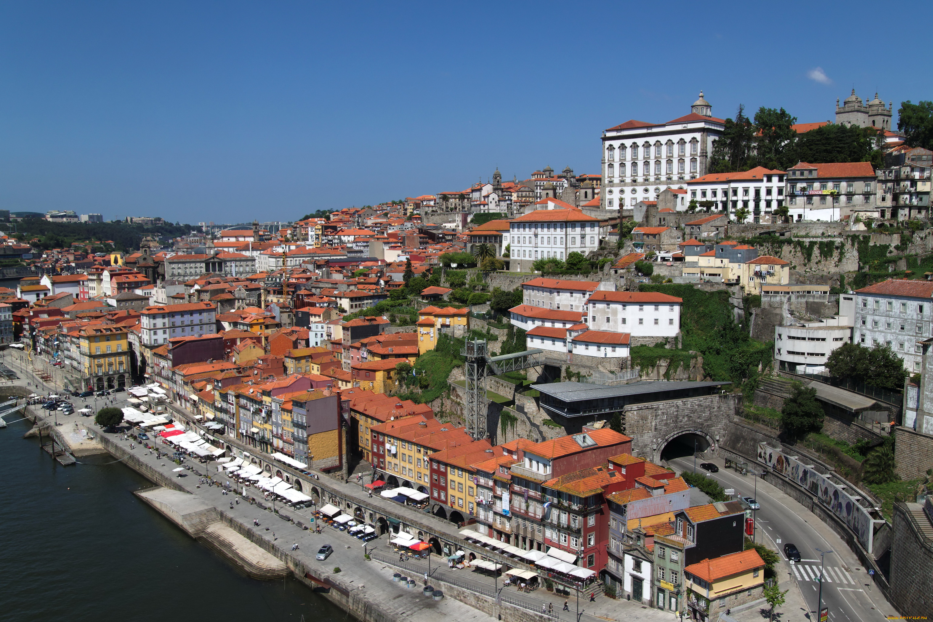 porto, portugal, города, панорамы, порто, португалия, дома, набережная, море