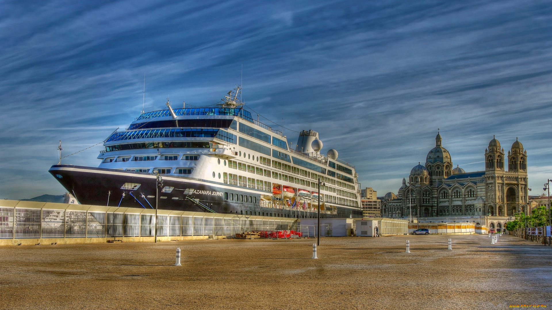 azamara-journey, корабли, лайнеры, порт, лайнер, причал