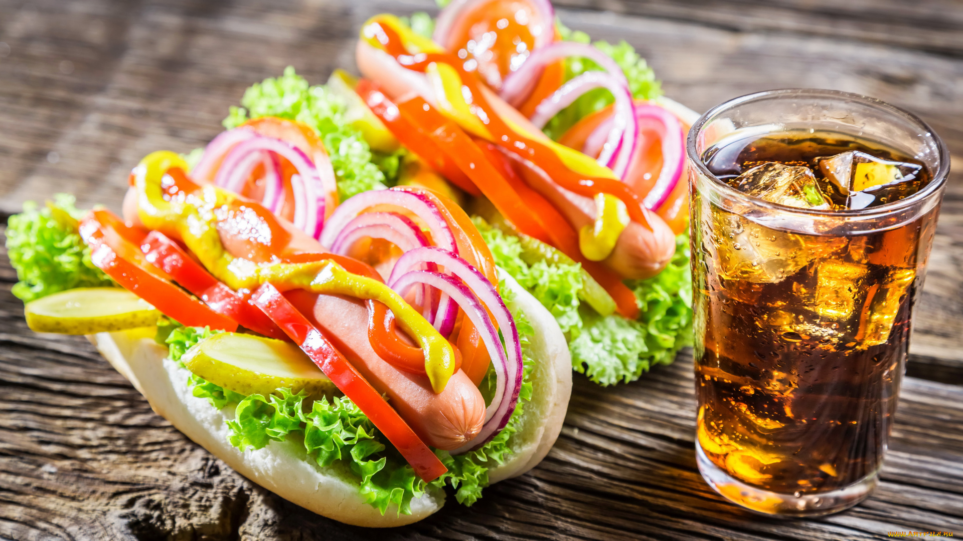 еда, бутерброды, , гамбургеры, , канапе, сосиска, хотдог, напиток, булка, лук, помидоры, зелень