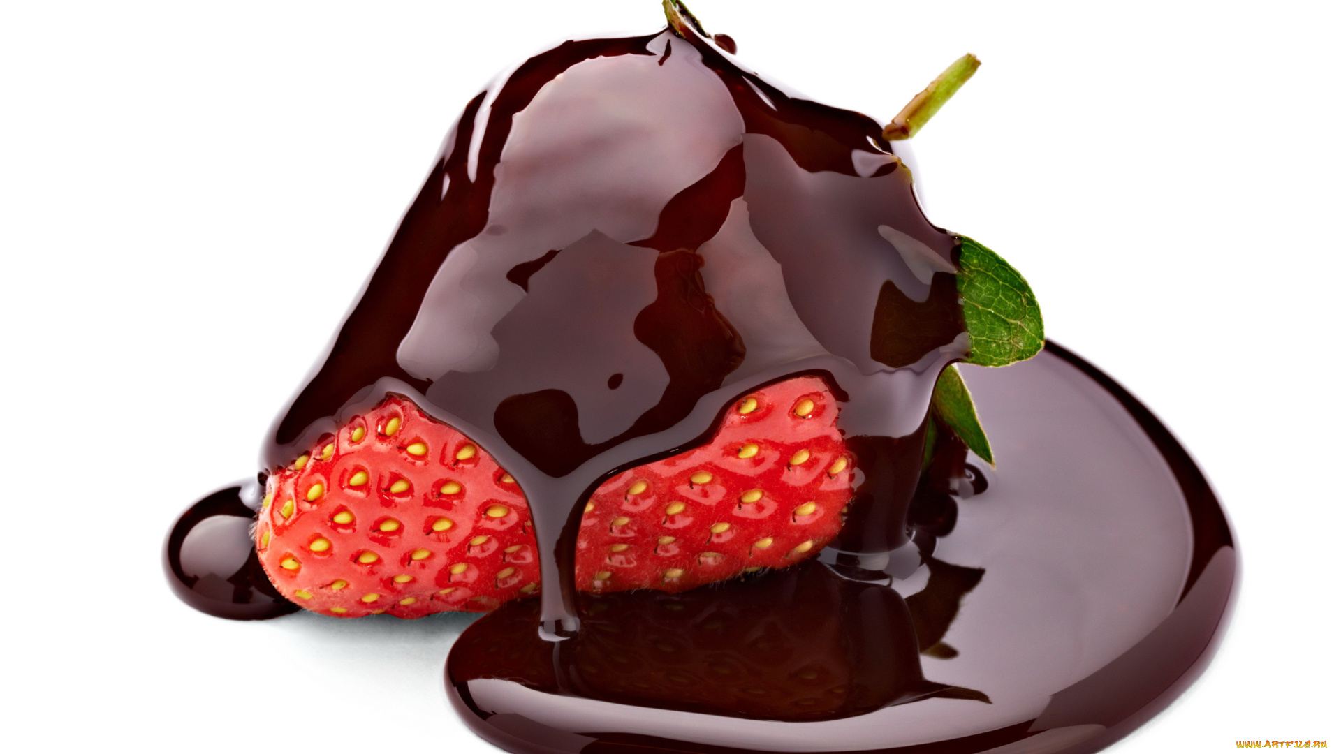 еда, клубника, , земляника, шоколад, сладости