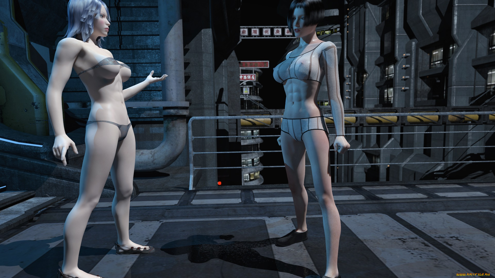 3д, графика, фантазия, , fantasy, фон, взгляд, девушки