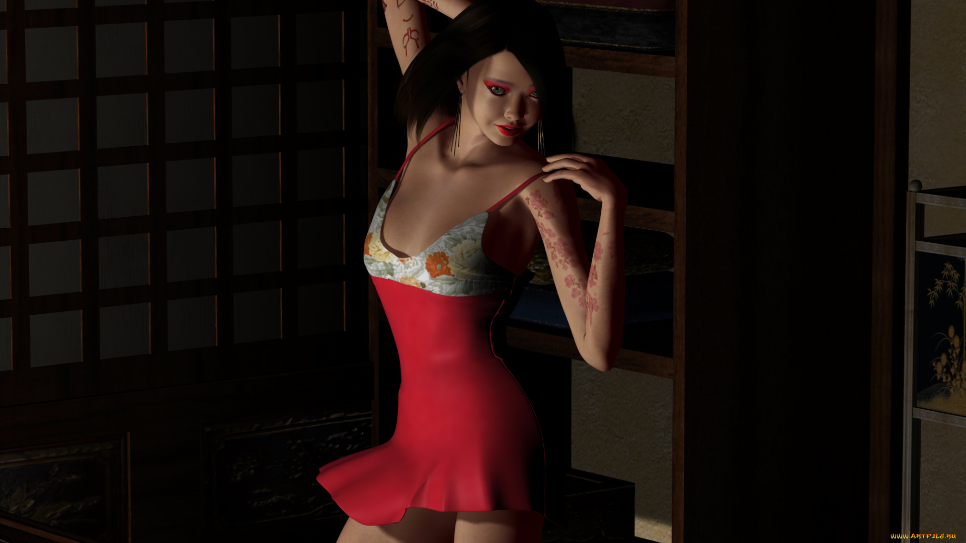 3д, графика, люди, , people, фон, взгляд, девушка