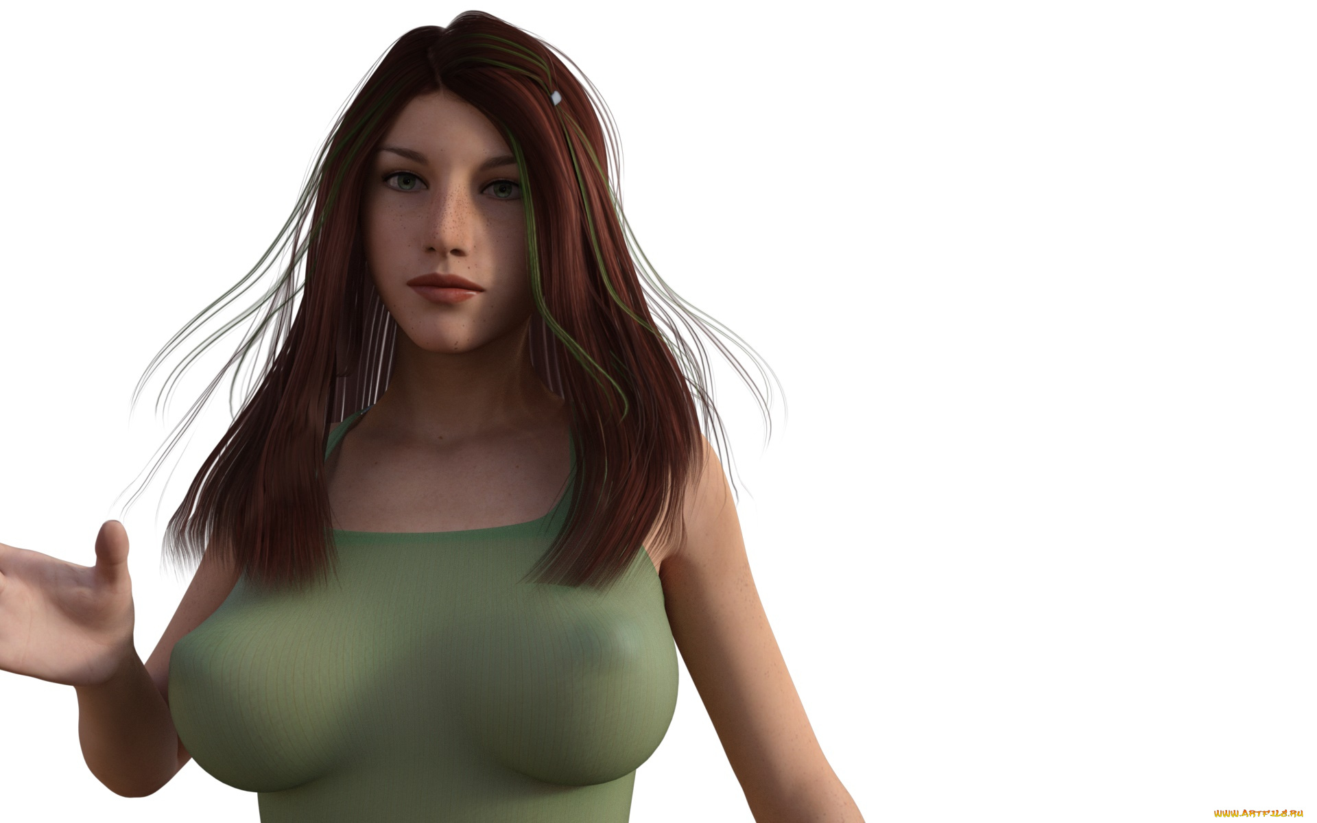 3д, графика, люди, , people, фон, взгляд, девушка