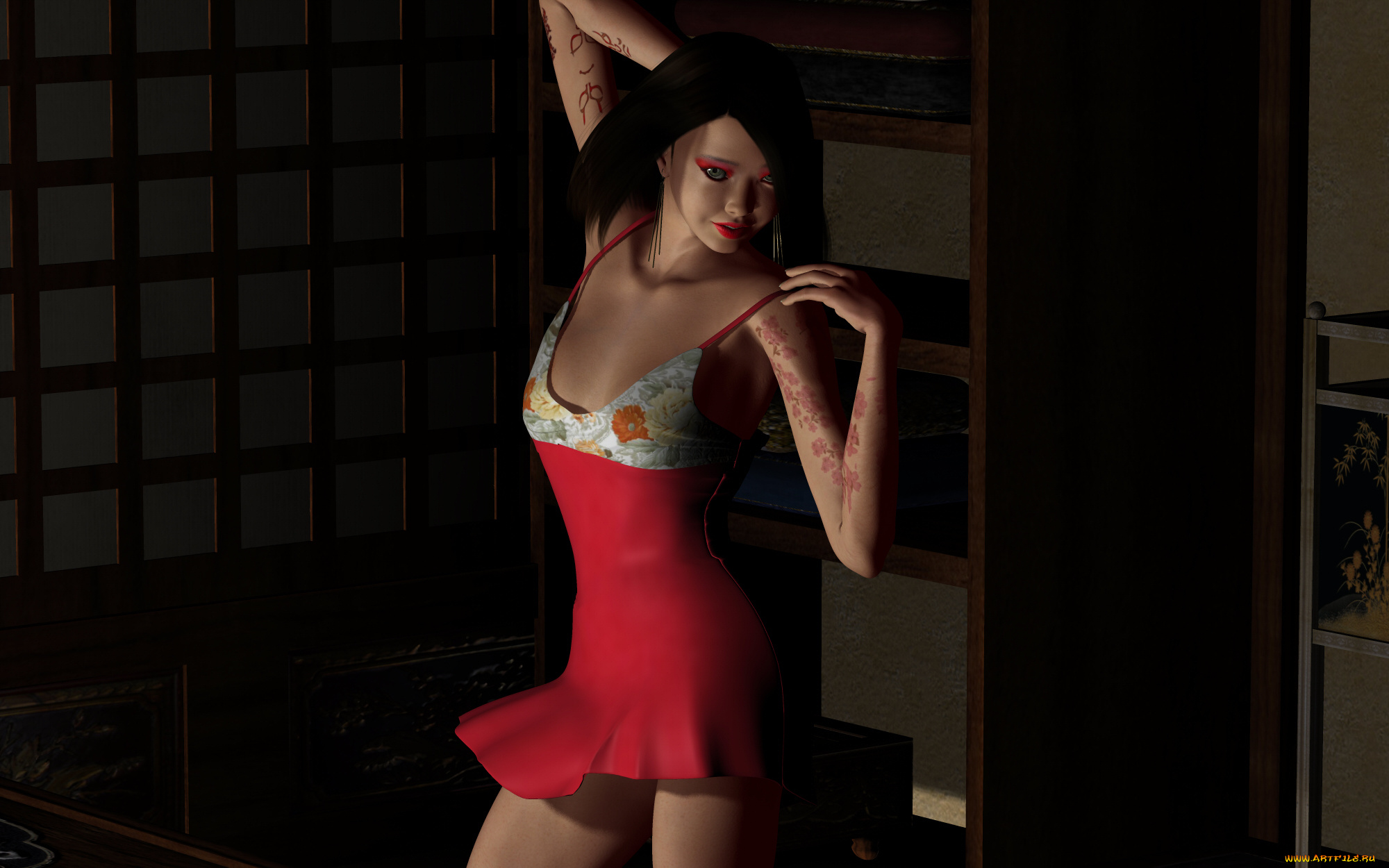 3д, графика, люди, , people, фон, взгляд, девушка