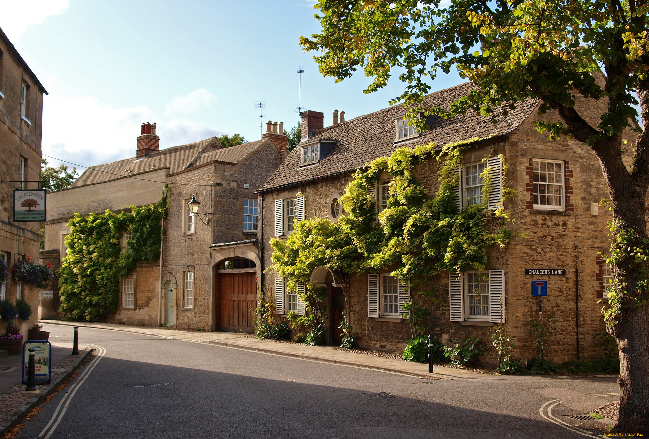 города, -, здания, , дома, оксфорд, великобритания, дома