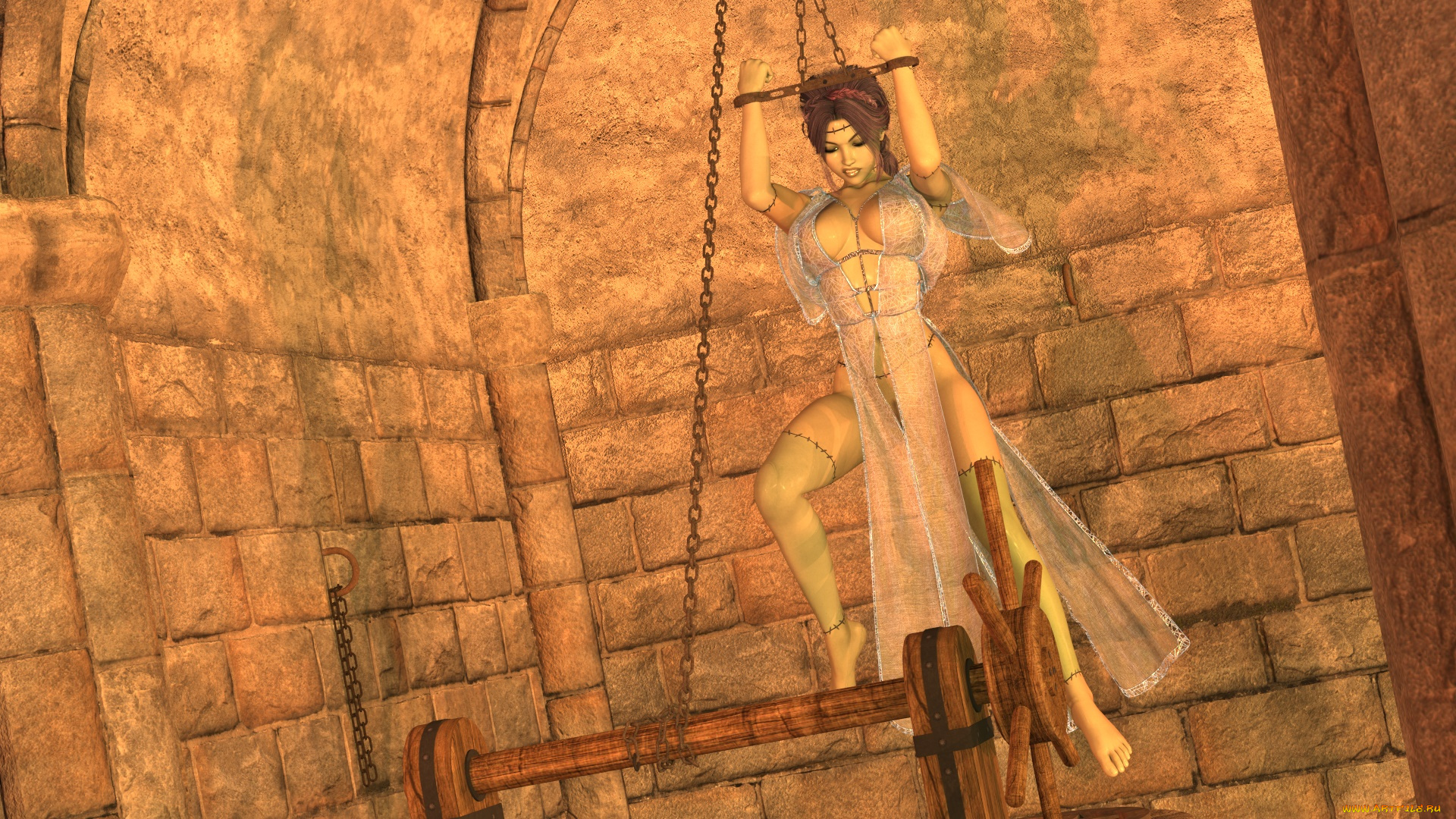 3д, графика, фантазия, , fantasy, девушка, взгляд, фон