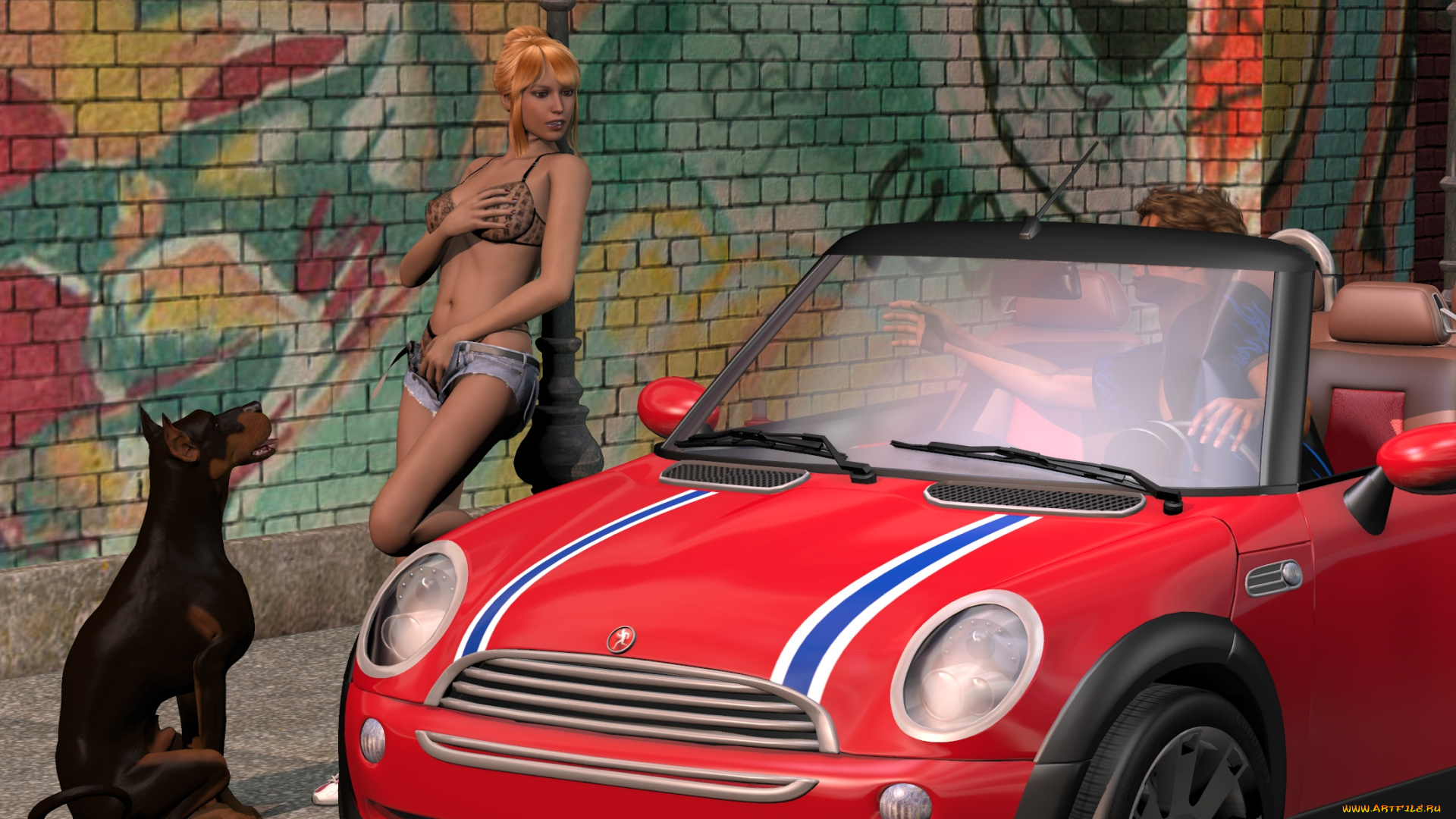 3д, графика, люди, , people, девушка, фон, взгляд