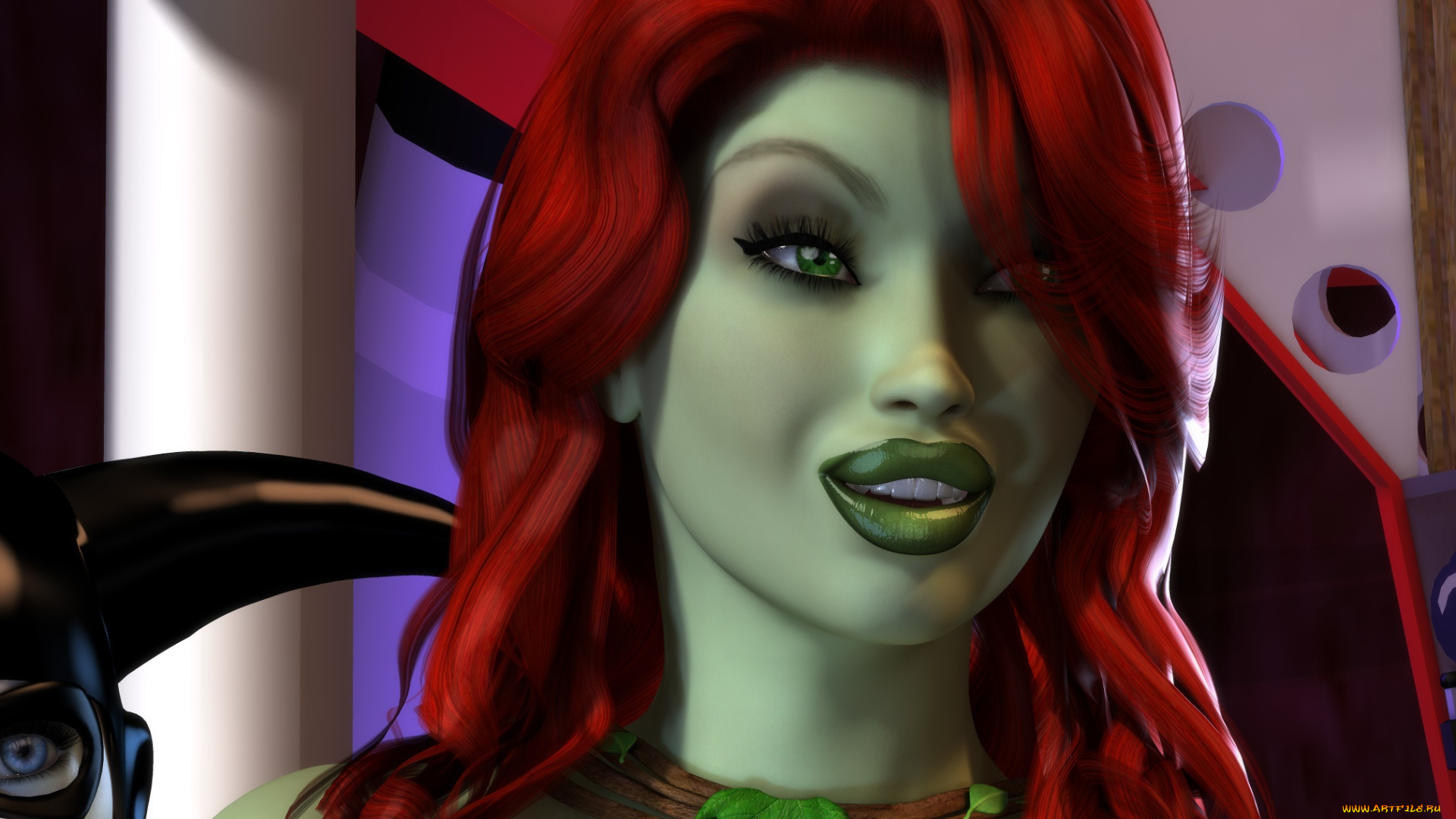 3д, графика, существа, , creatures, девушка, взгляд, фон, халк