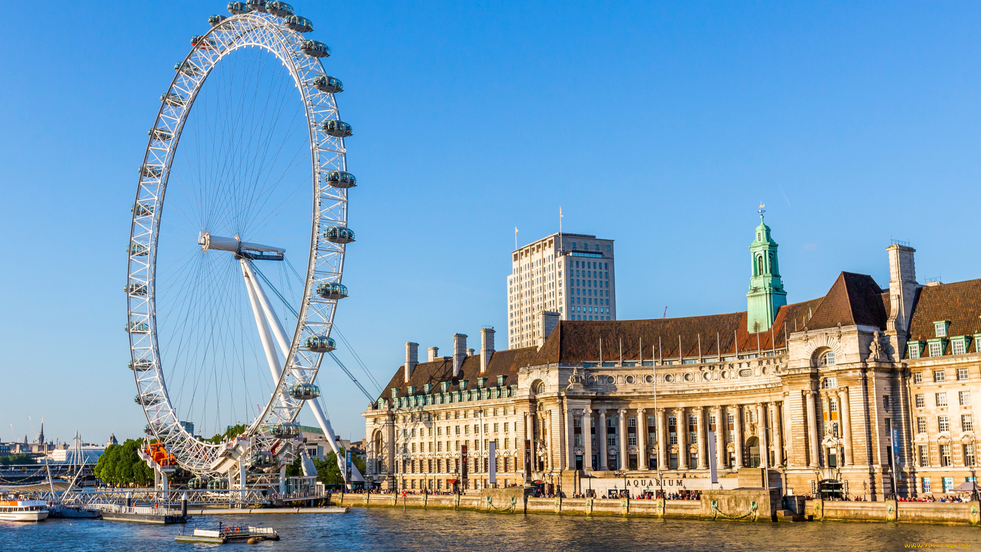 разное, карусели, , качели, , аттракционы, колесо, лондон, англия, река, небо, дома