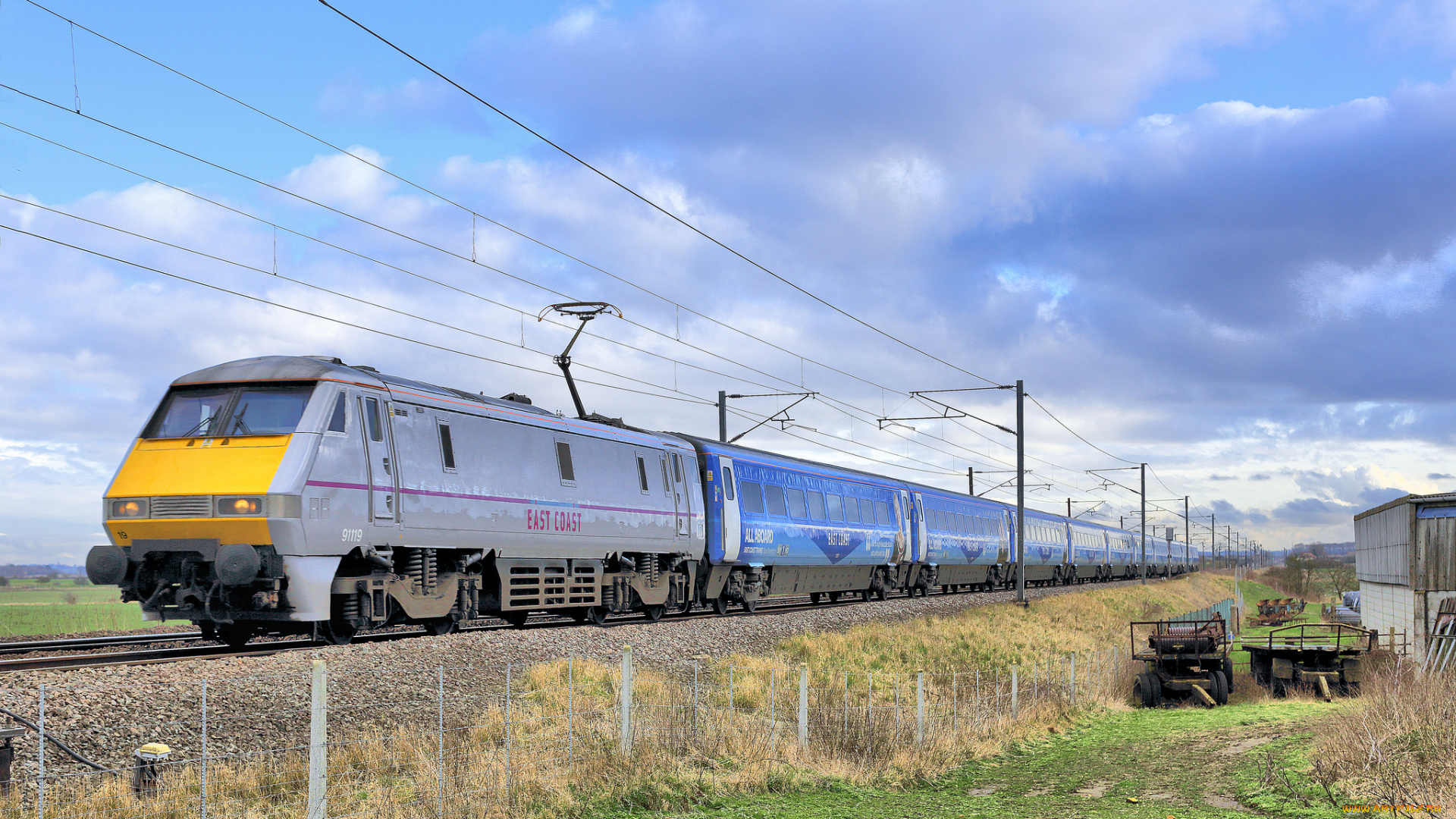 техника, электровозы, локомотив, рельсы, состав