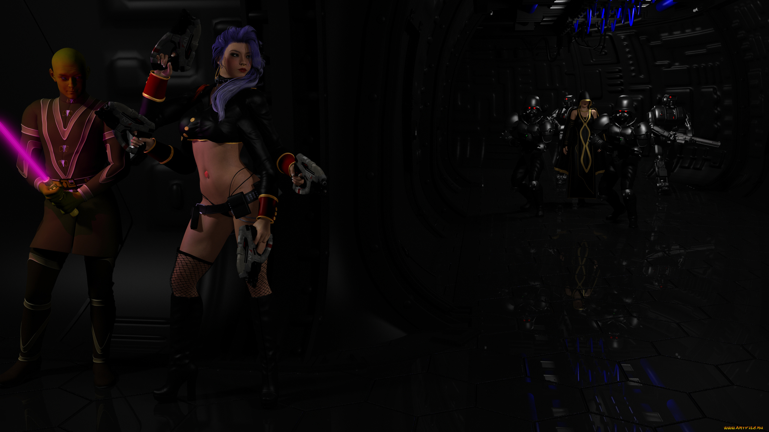 3д, графика, фантазия, , fantasy, взгляд, фон, девушки