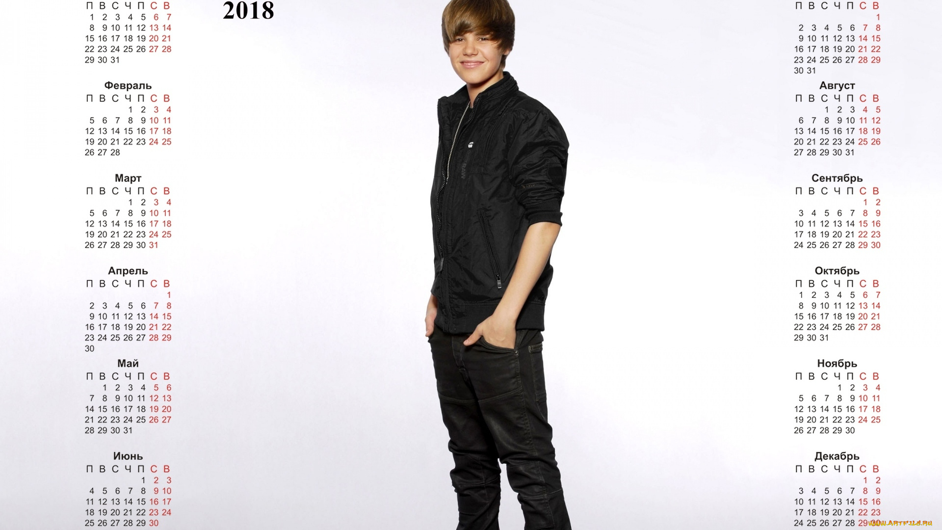 dzhastin, biber, календари, знаменитости, парень, певец