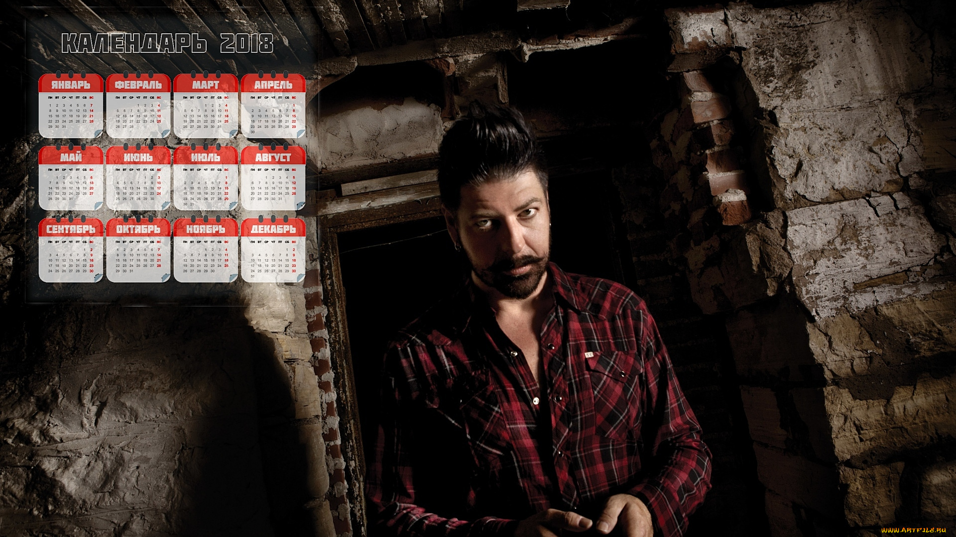 dzhejms, rut, календари, знаменитости, мужчина, взгляд, борода