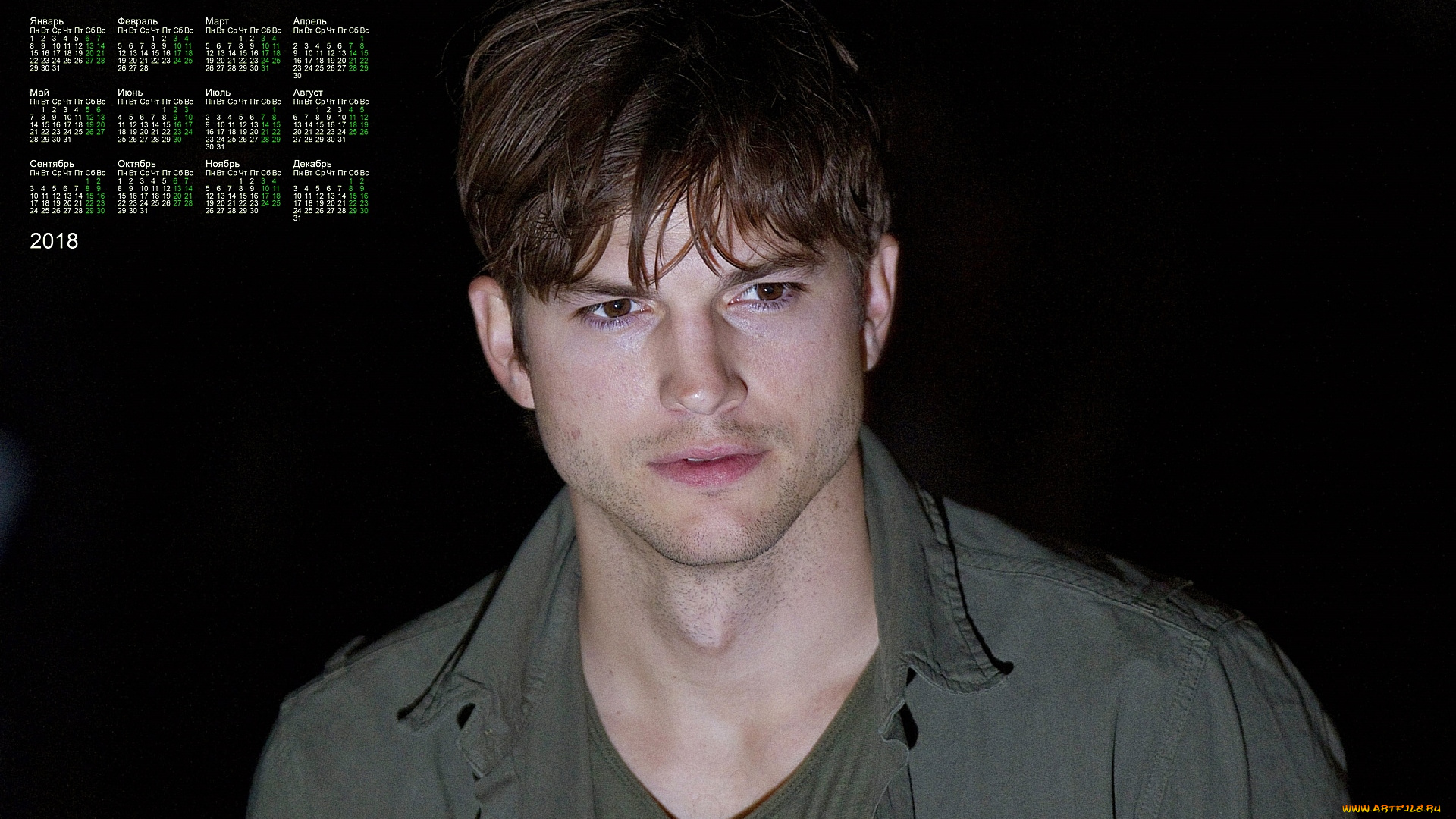 eshton, katcher, календари, знаменитости, парень, актер