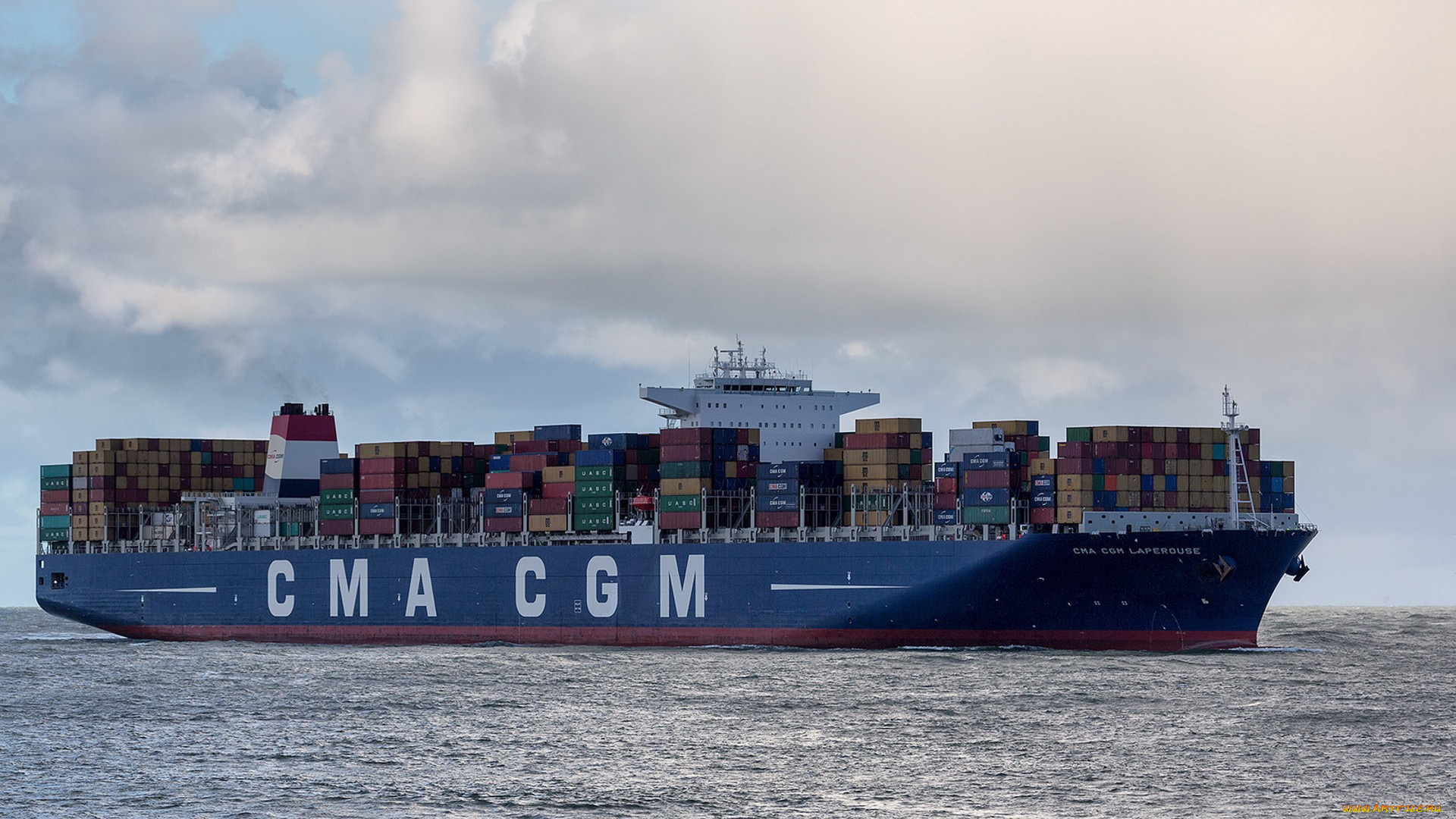 корабли, грузовые, суда, контейнеровоз