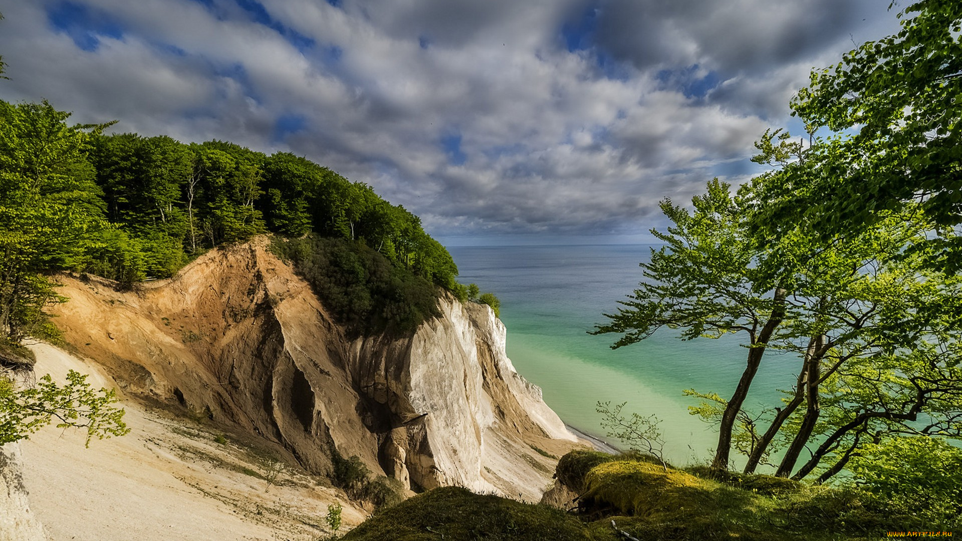 природа, побережье, простор