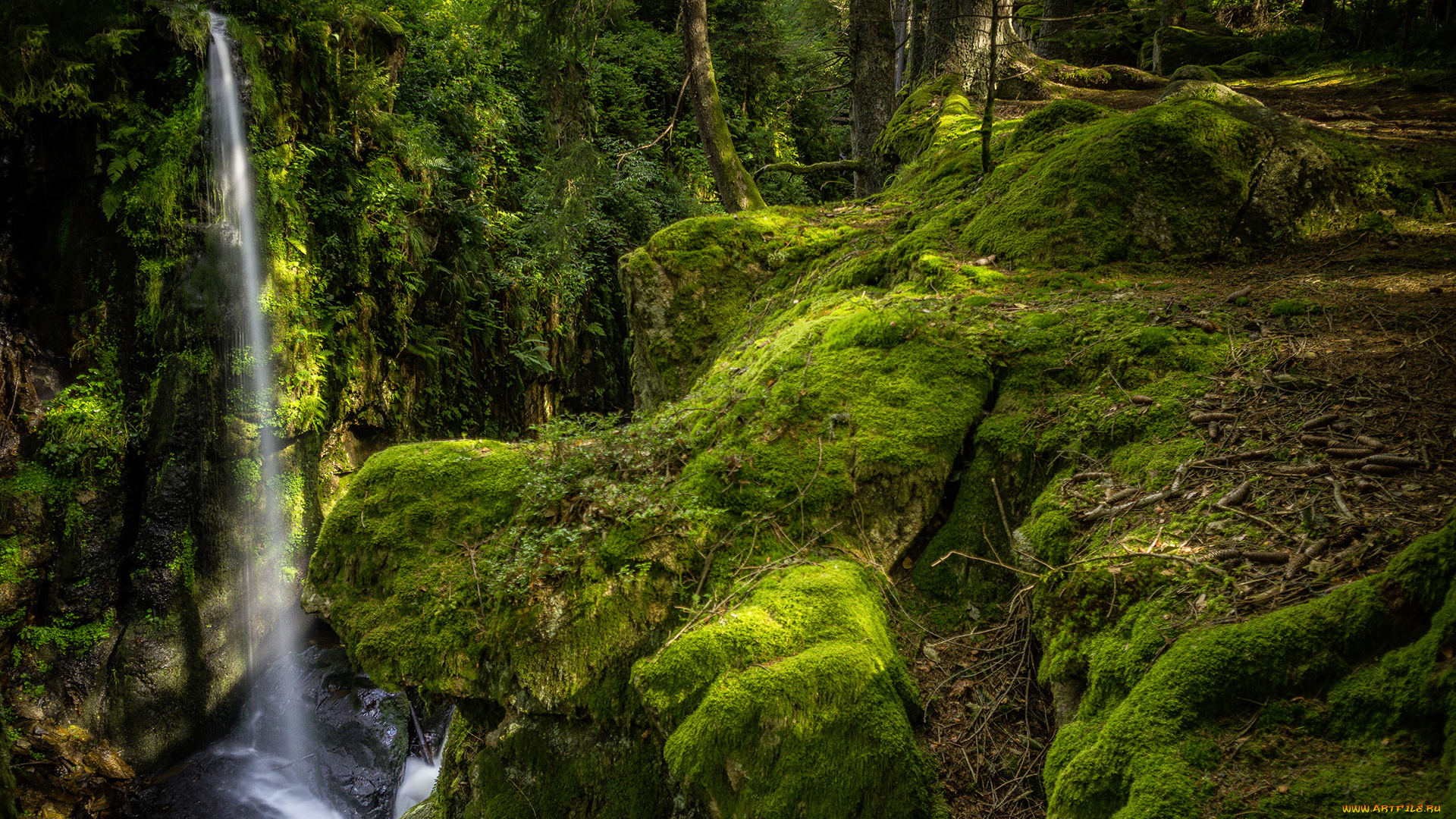 природа, водопады, простор