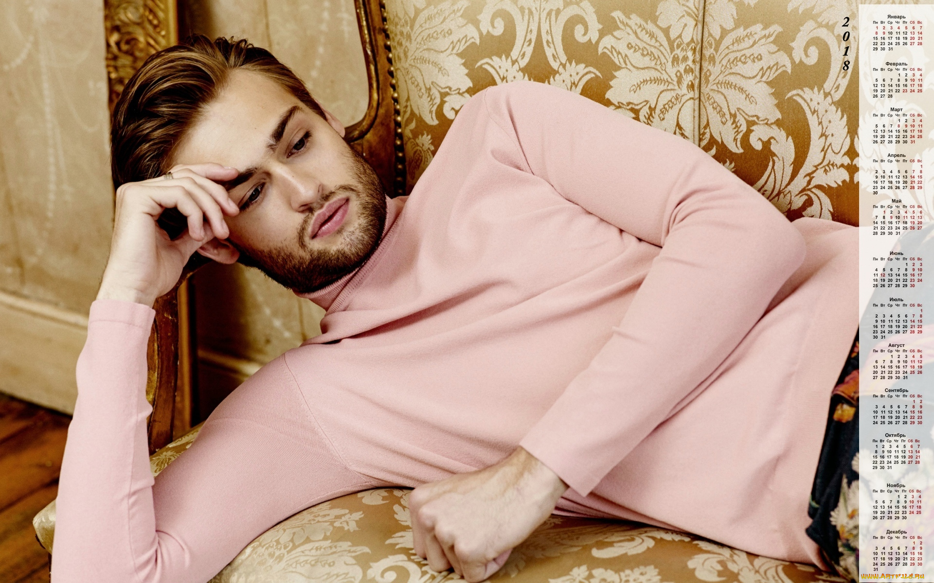 duglas, but, календари, знаменитости, парень, актер, отдых