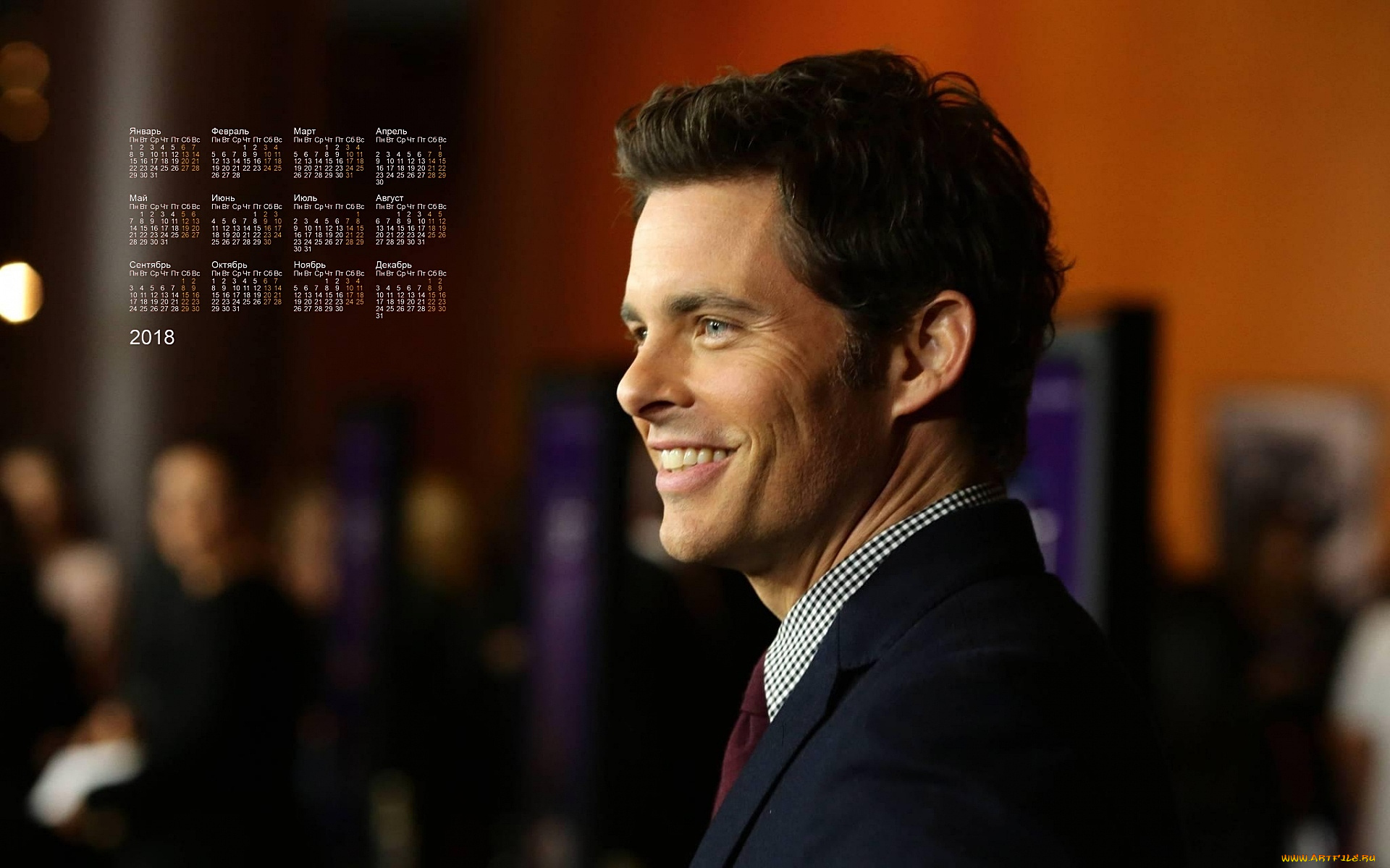 dzhejms, marsden, календари, знаменитости, мужчина, актер, профиль, улыбка