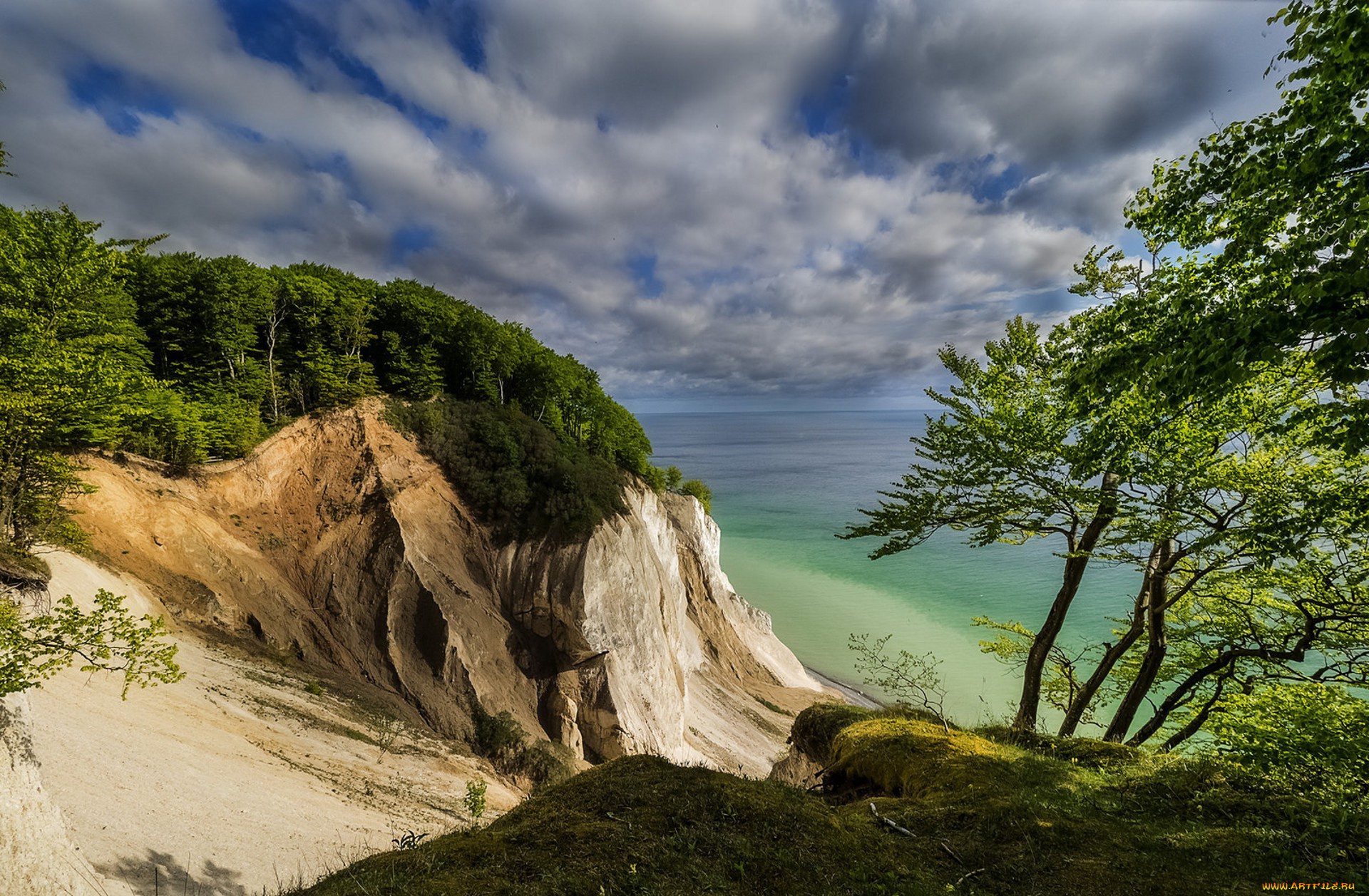 природа, побережье, простор