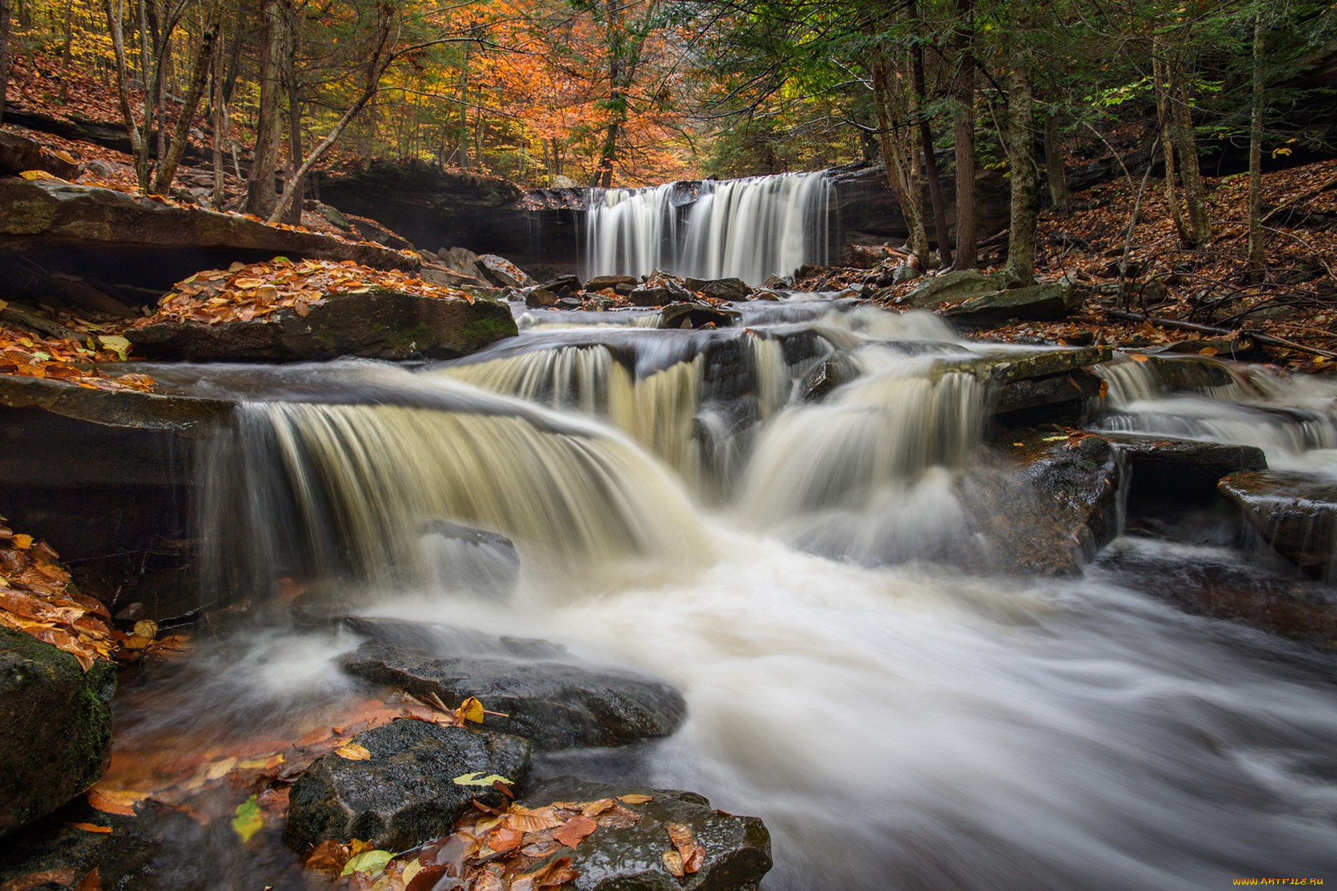 природа, водопады, простор