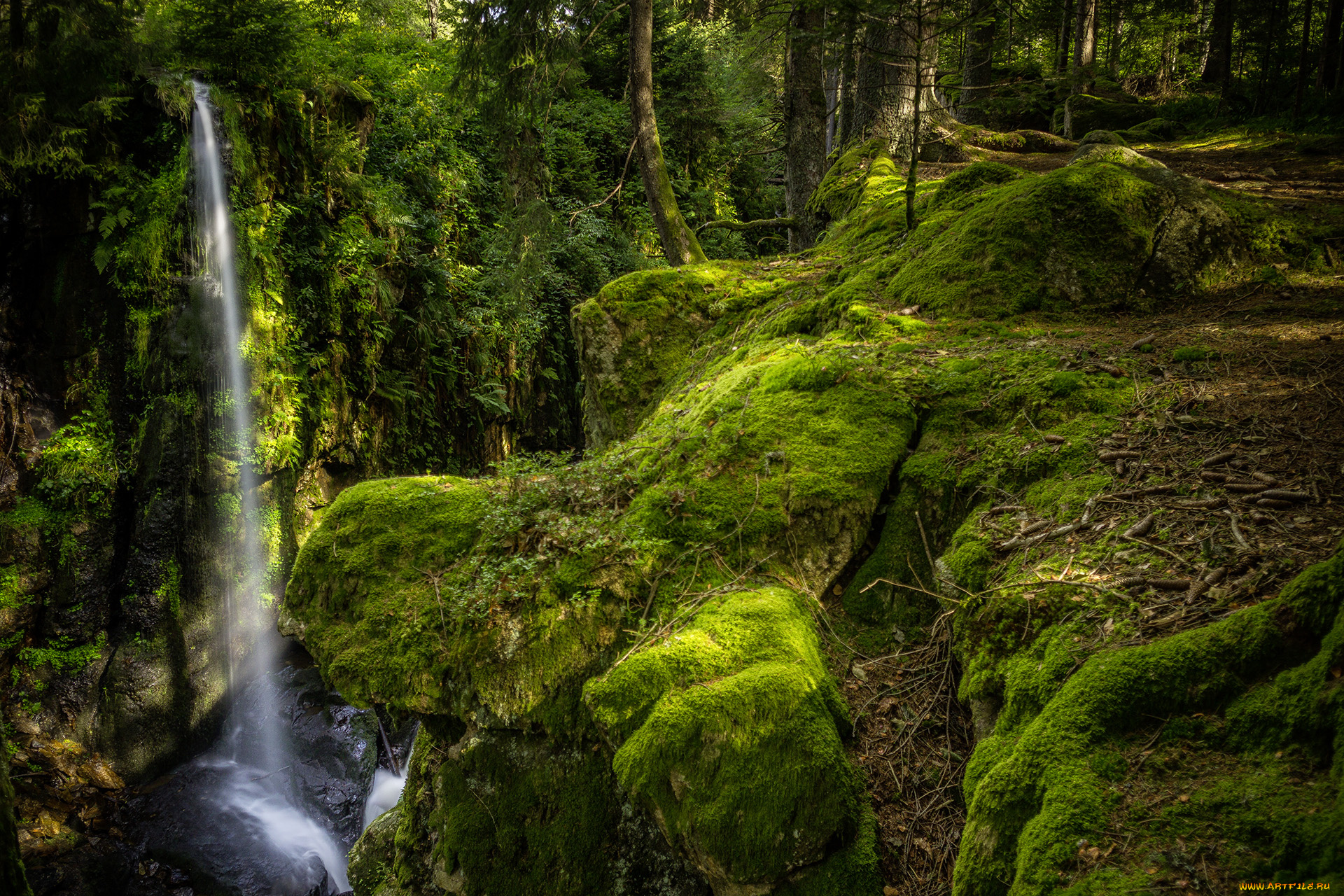 природа, водопады, простор