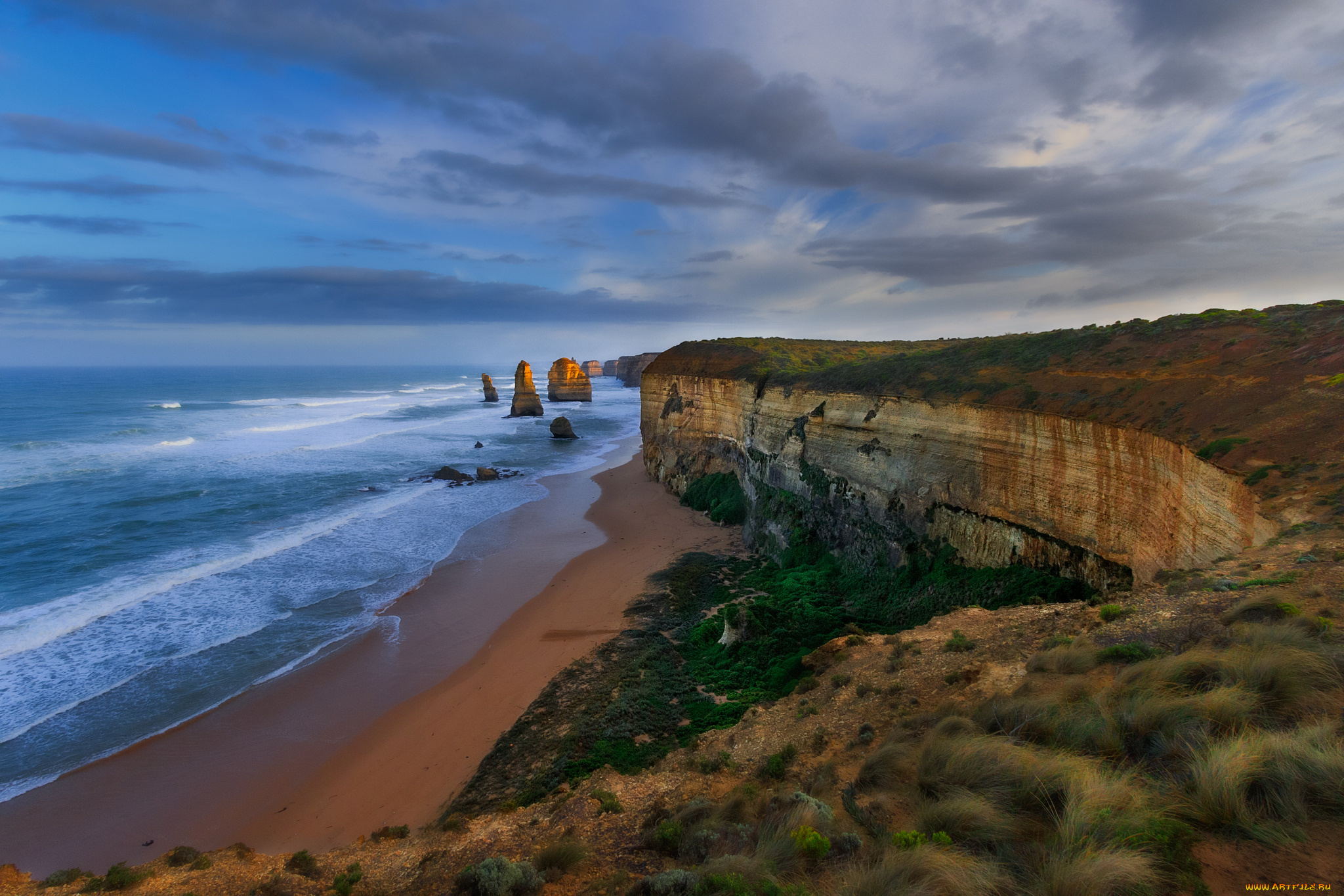 природа, побережье, простор