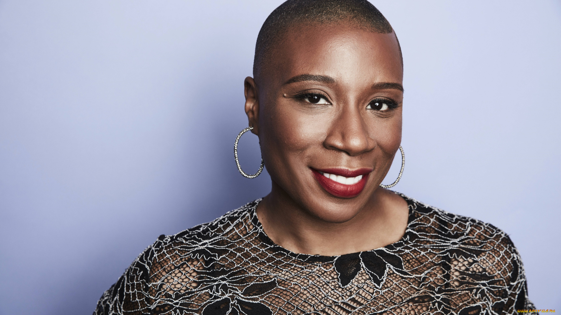 aisha, hinds, девушки, -unsort, , темнокожие, серьги, лицо, актриса, лысая