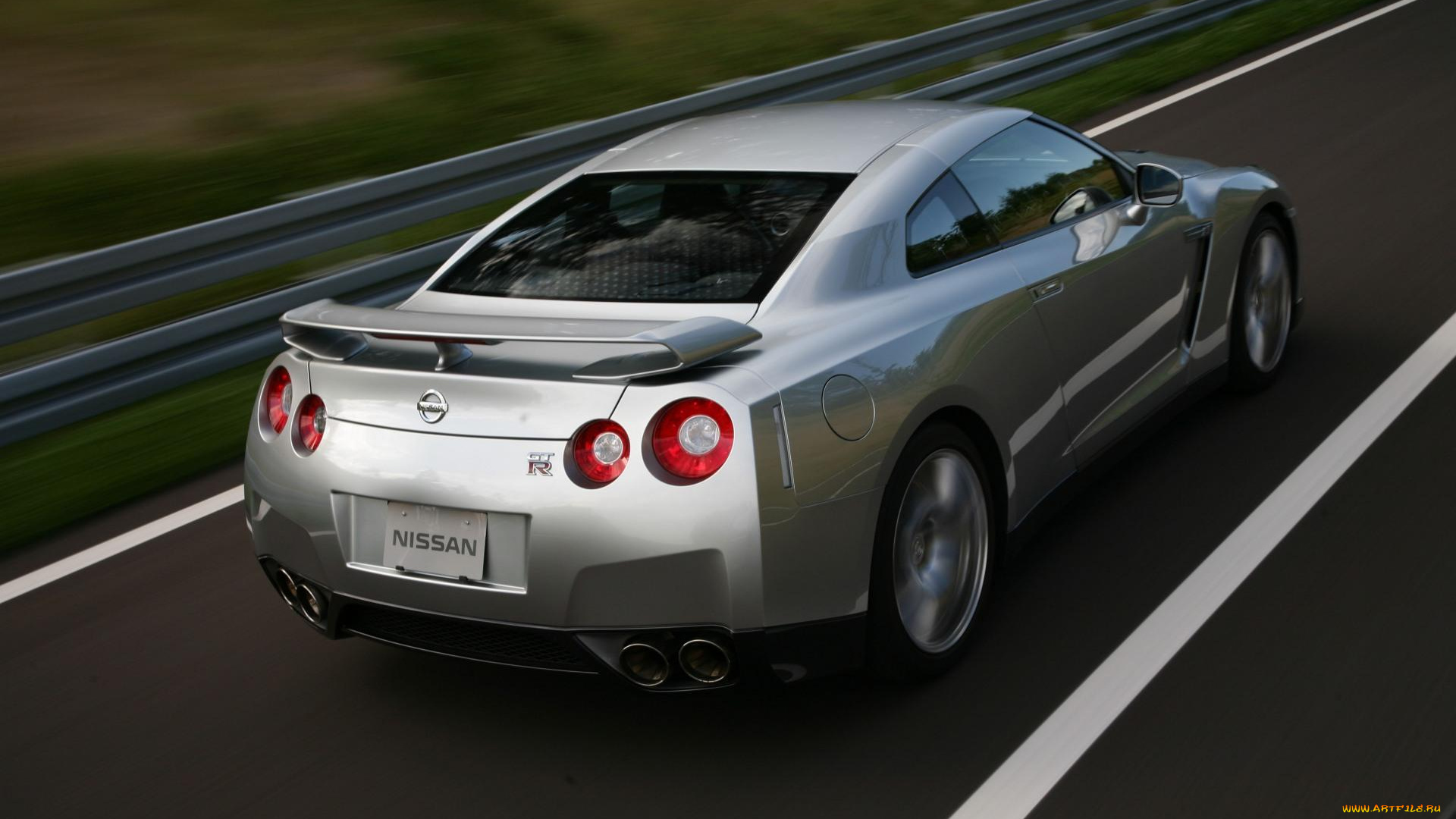 nissan, gt-r, автомобили, nissan, datsun, ниссан, серебристый, скорость, дорога, трасса, шоссе