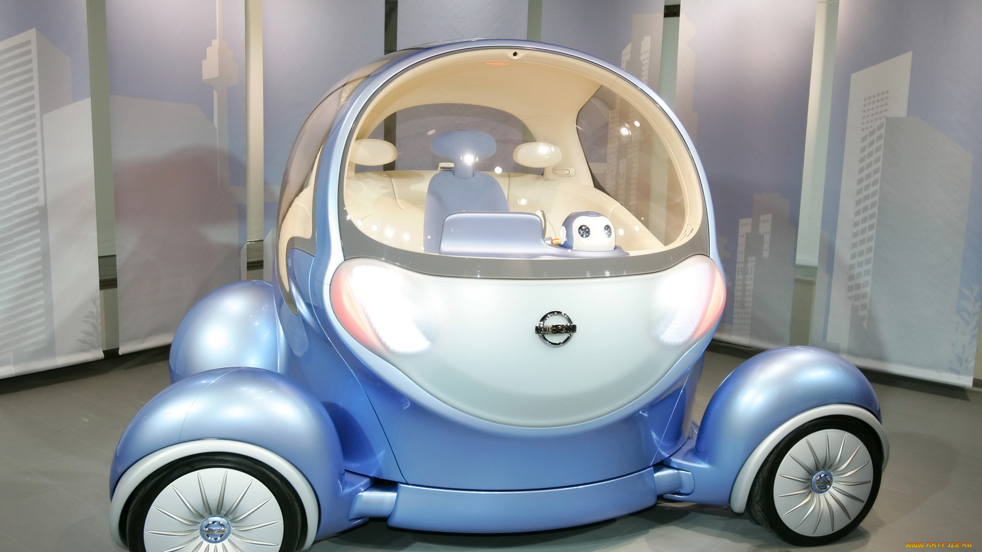 nissan, pivo-2, автомобили, nissan, datsun, концепт, голубой, салон