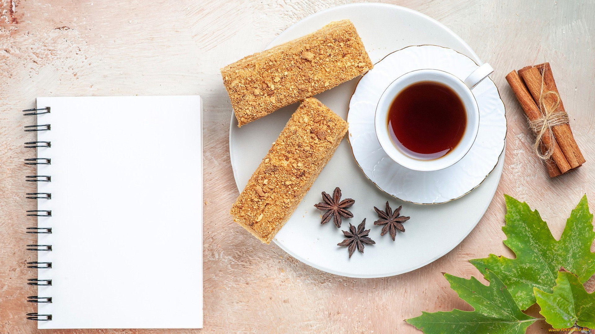 еда, пирожные, , кексы, , печенье, кофе, корица, анис, блокнот