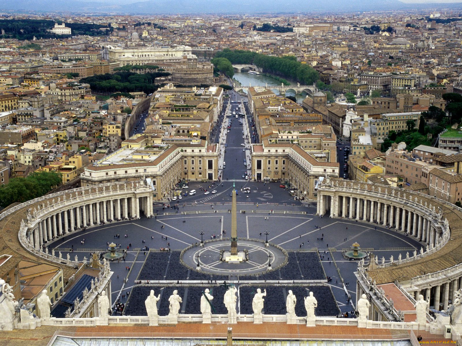plaza, san, pietro, vatican, city, города, рим, ватикан, италия
