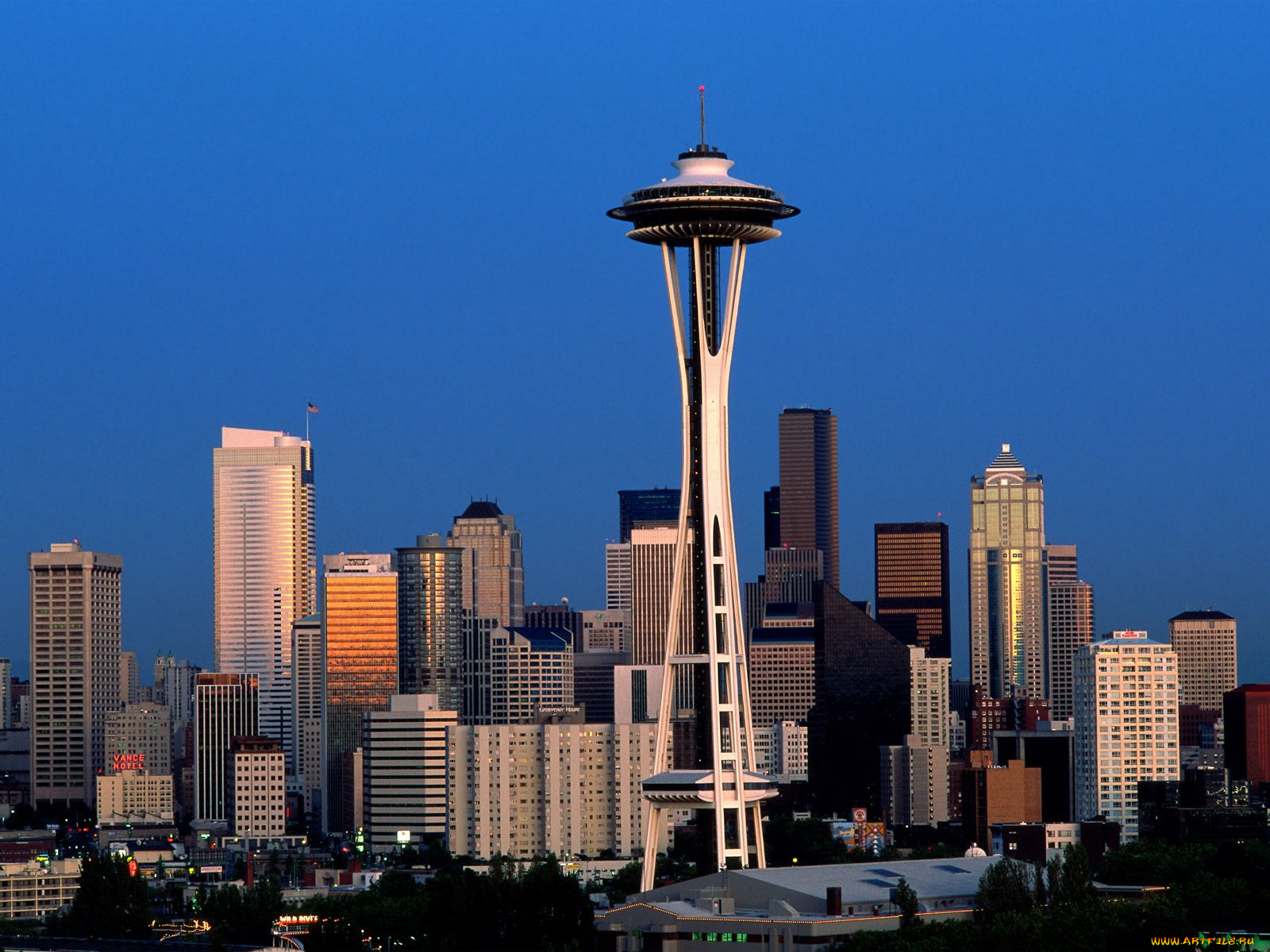 space, needle, seattle, washington, города