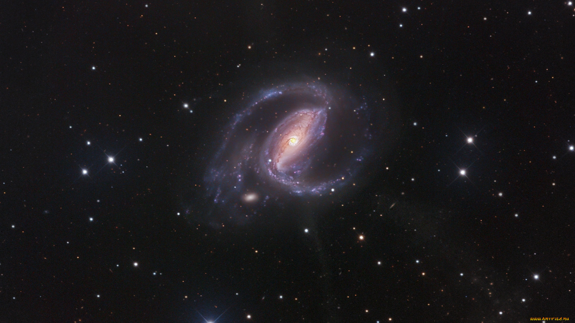 ngc1097, космос, галактики, туманности