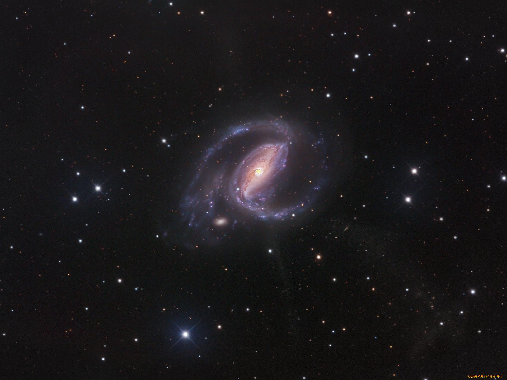 ngc1097, космос, галактики, туманности