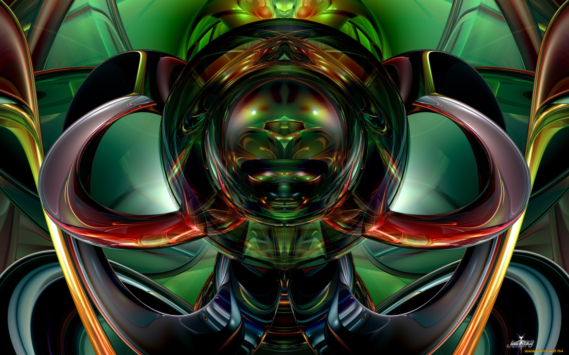 3д, графика, fractal, фракталы