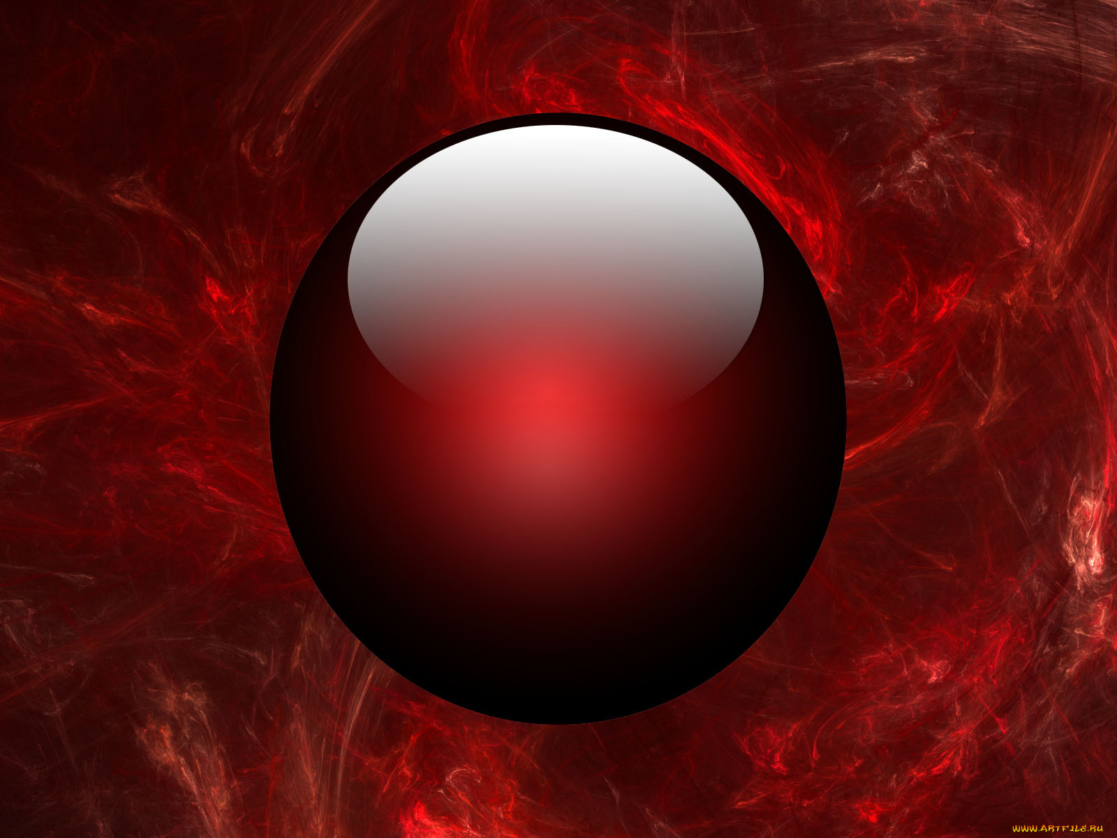 3д, графика, другое, шар, красный