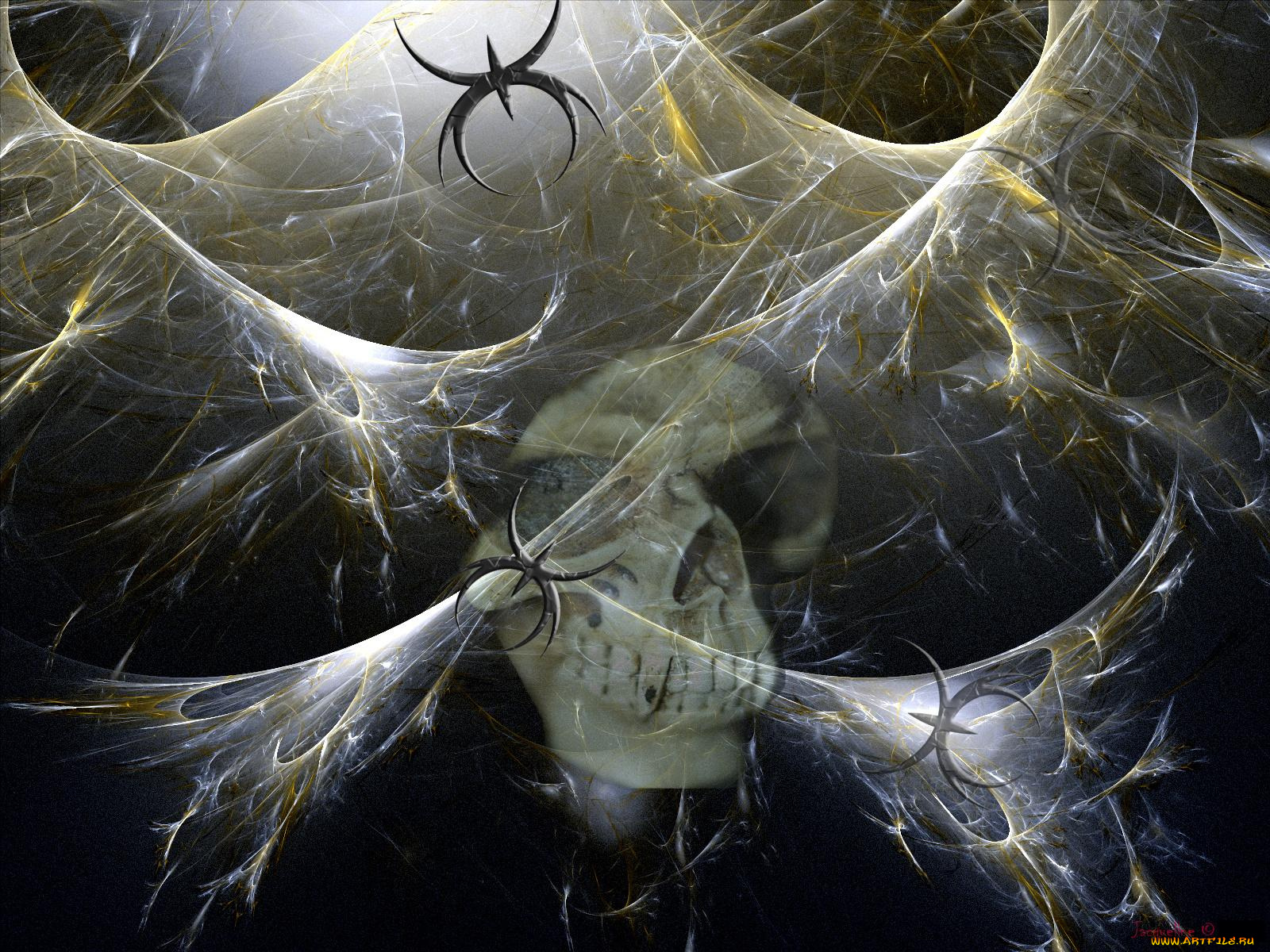 3д, графика, horror, ужас, абстракция, тёмный, фон, узор