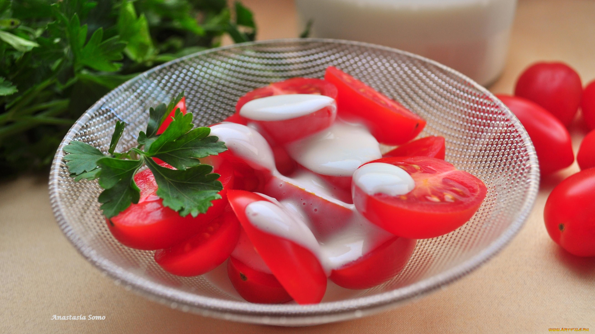 еда, помидоры, салат, томаты