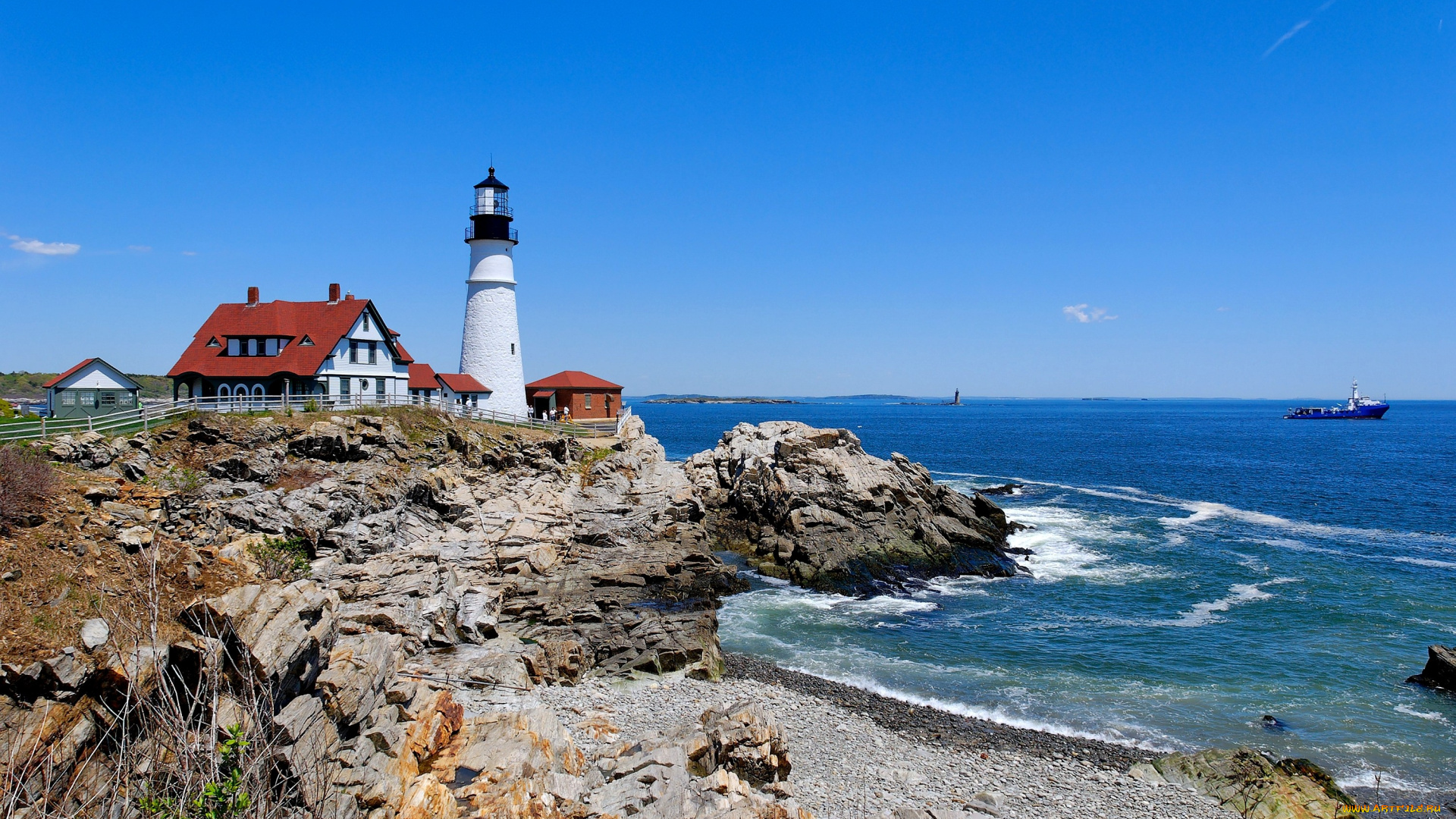 природа, маяки, море, маяк, утес, вода