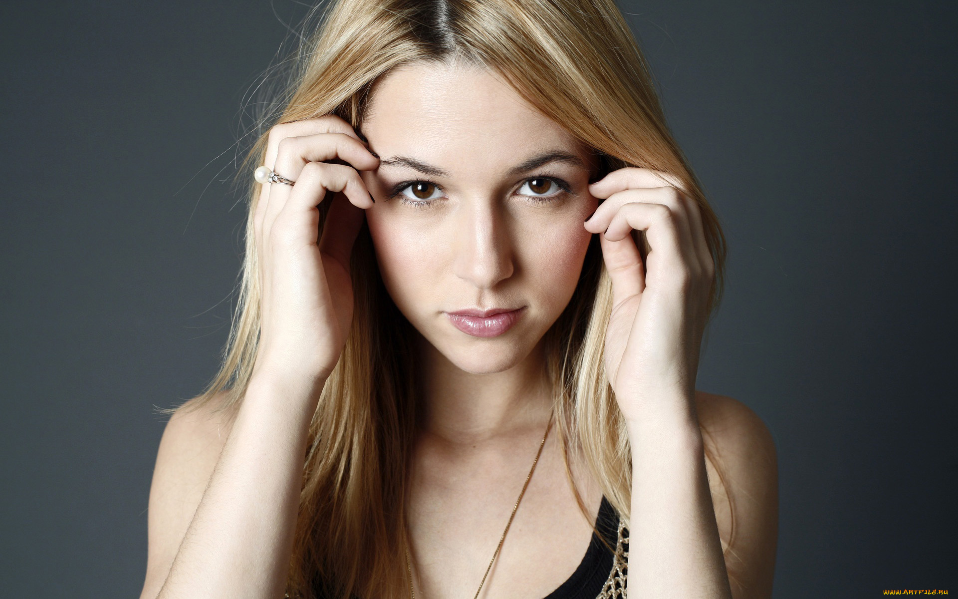 Alona, Tal, девушки, светлые, волосы, карие, глаза