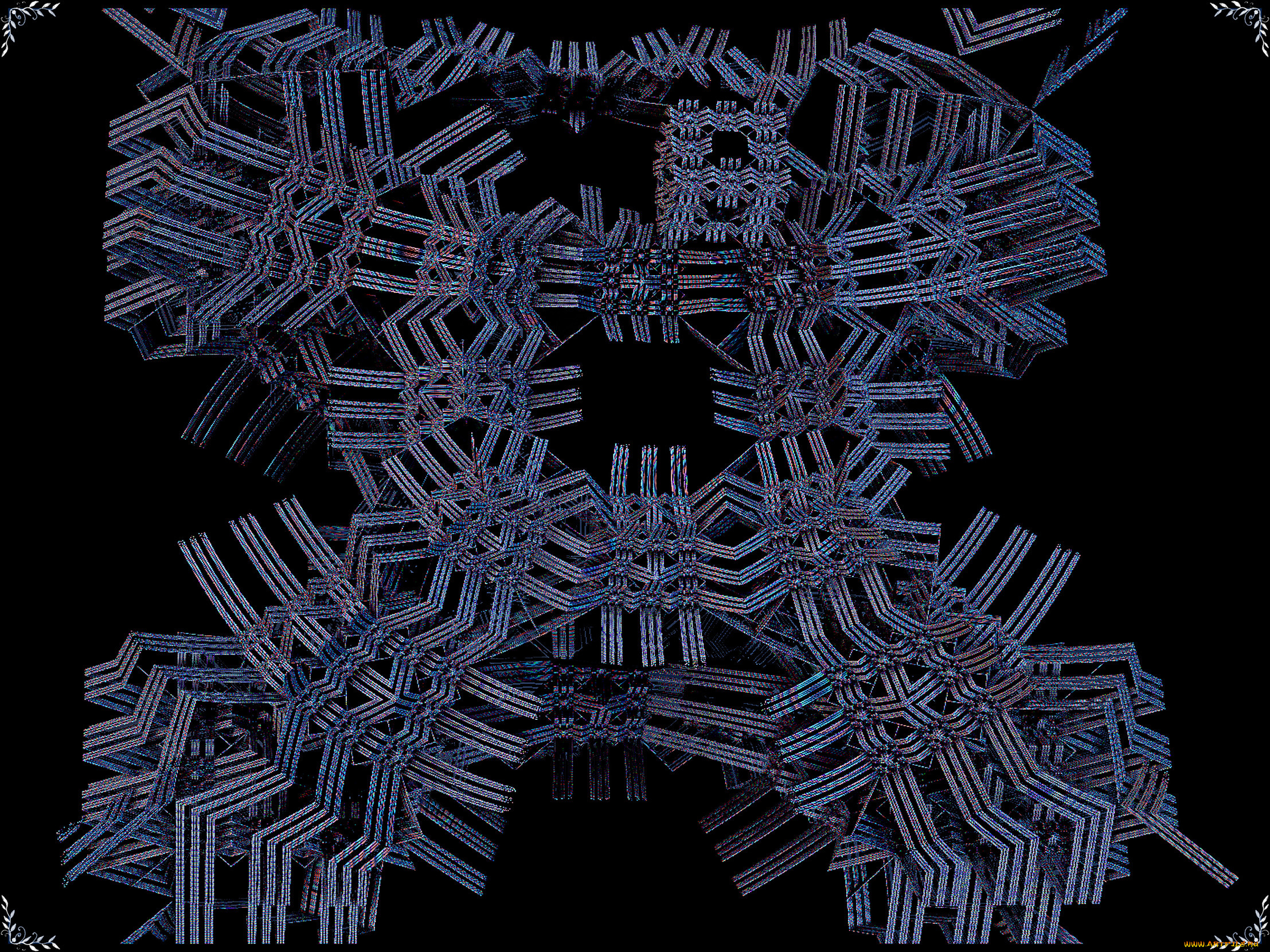 3д, графика, fractal, фракталы, абстракция, узор, тёмный