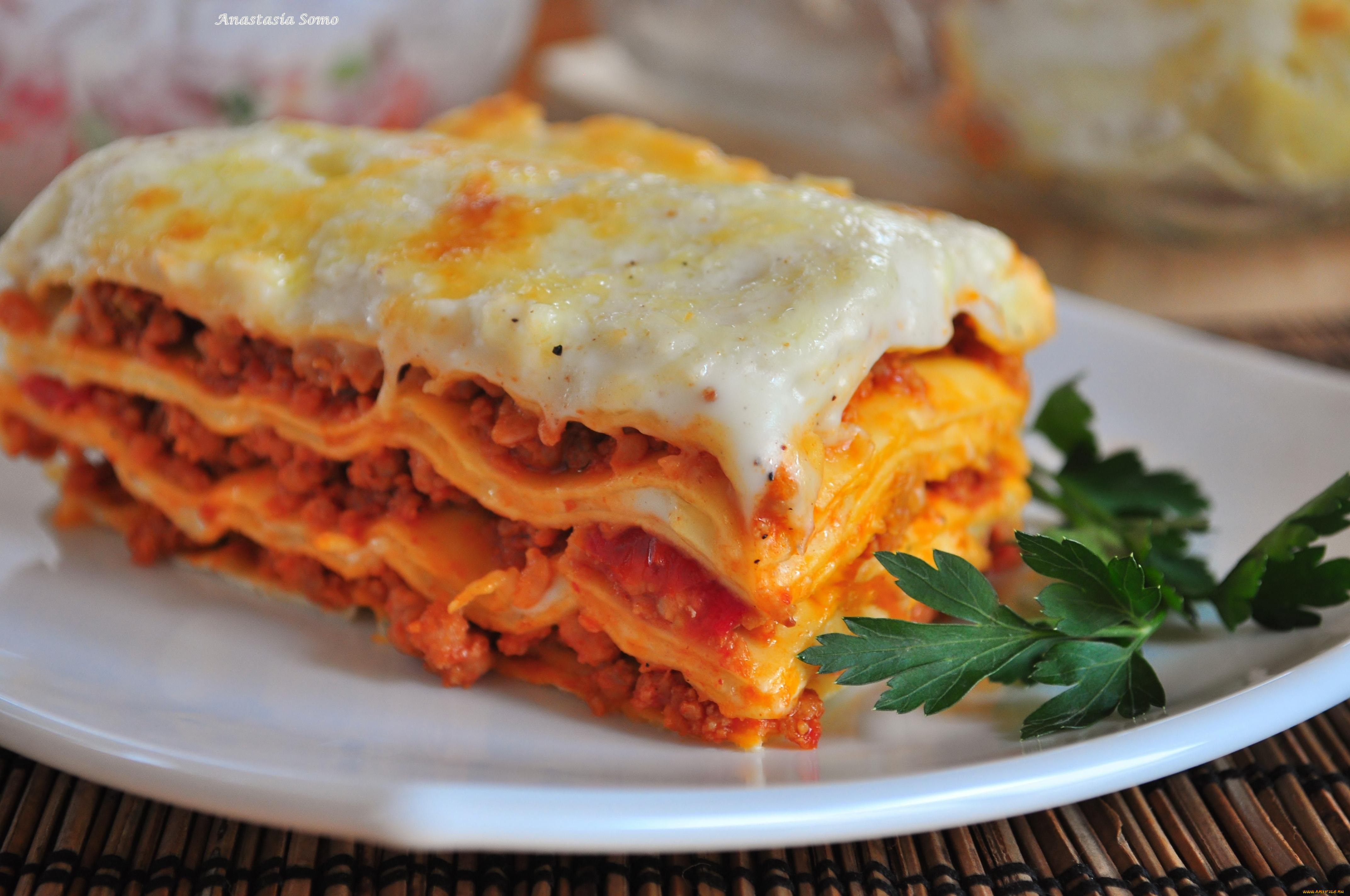 еда, макаронные, блюда, лазанья