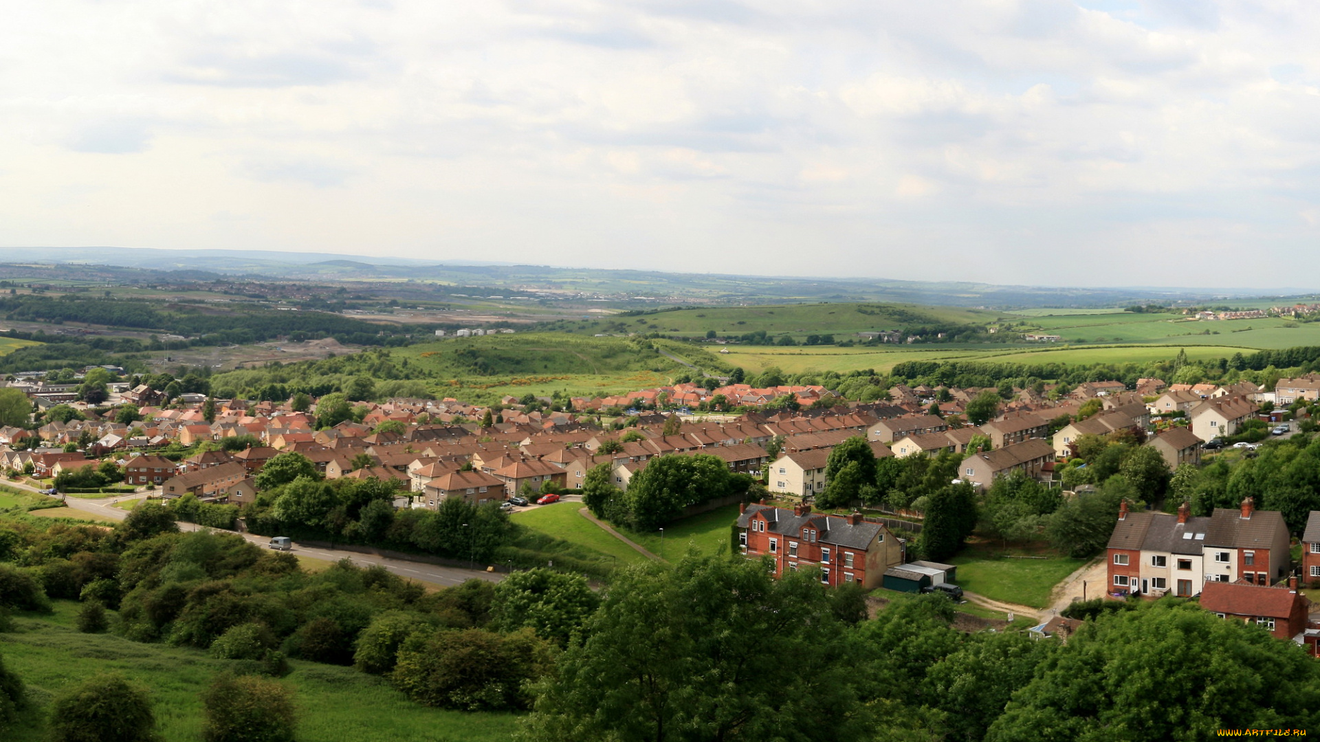 англия, bolsover, города, пейзажи, дома, пейзаж
