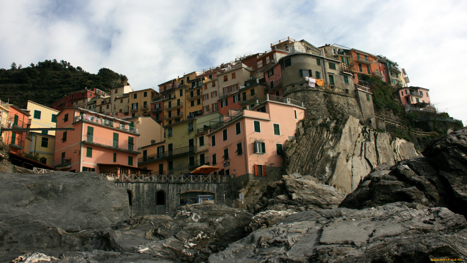 италия, лигурия, риомаджоре, города, амальфийское, лигурийское, побережье, горы, здания