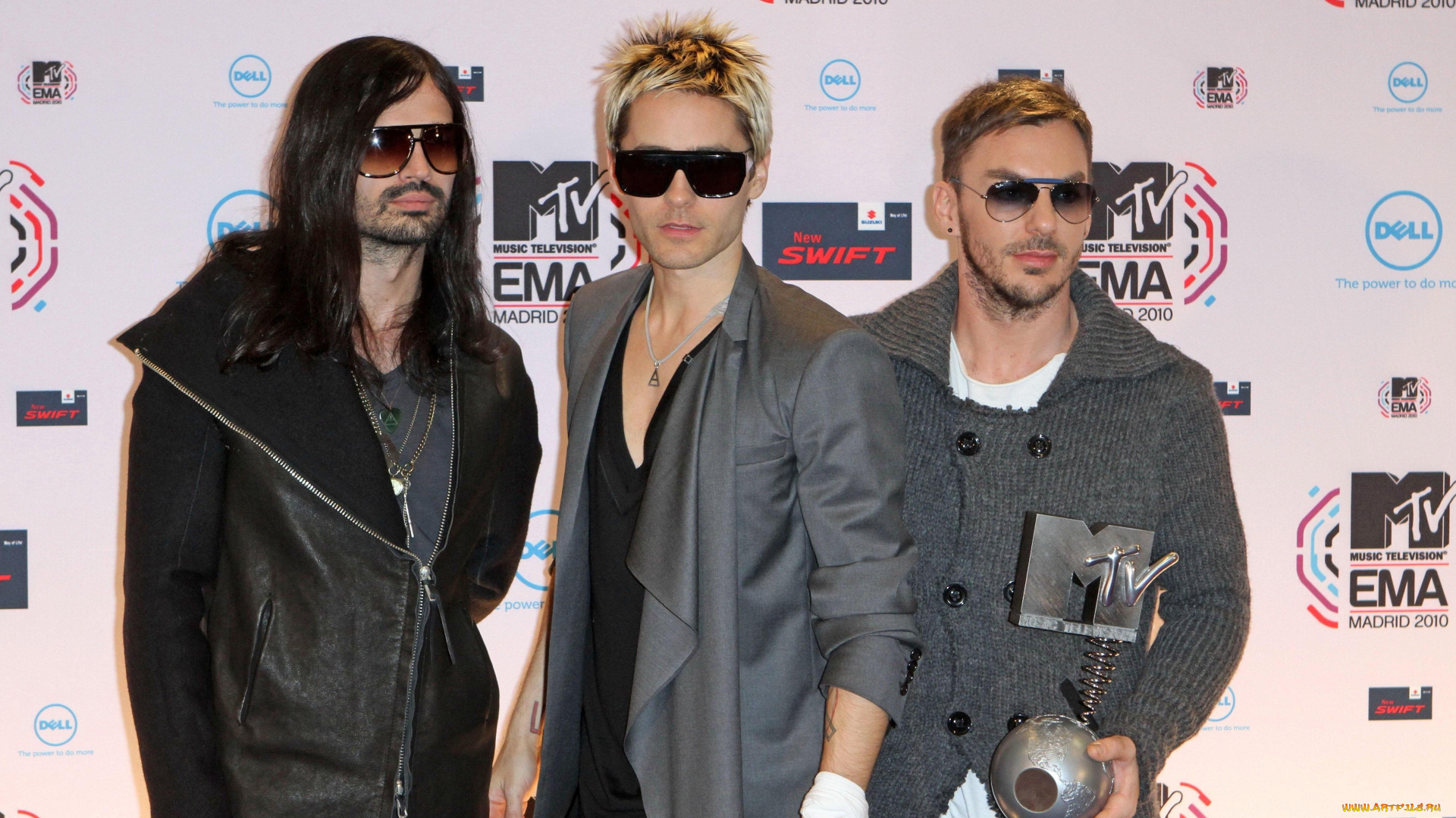 музыка, 30, seconds, to, mars, jared, leto, премия, ema, mtv, джаред, лето, tomo, milichevic, shannon