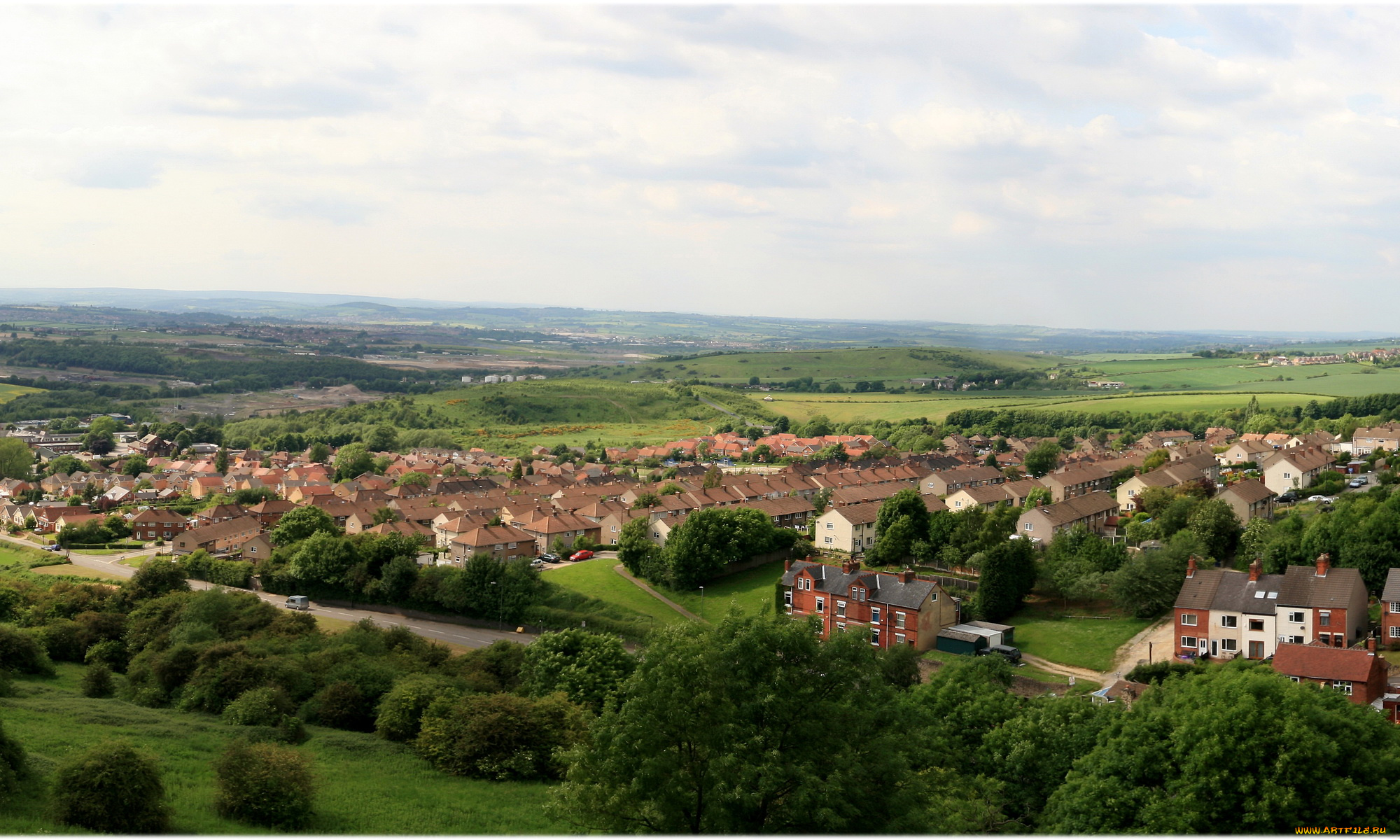 англия, bolsover, города, пейзажи, дома, пейзаж