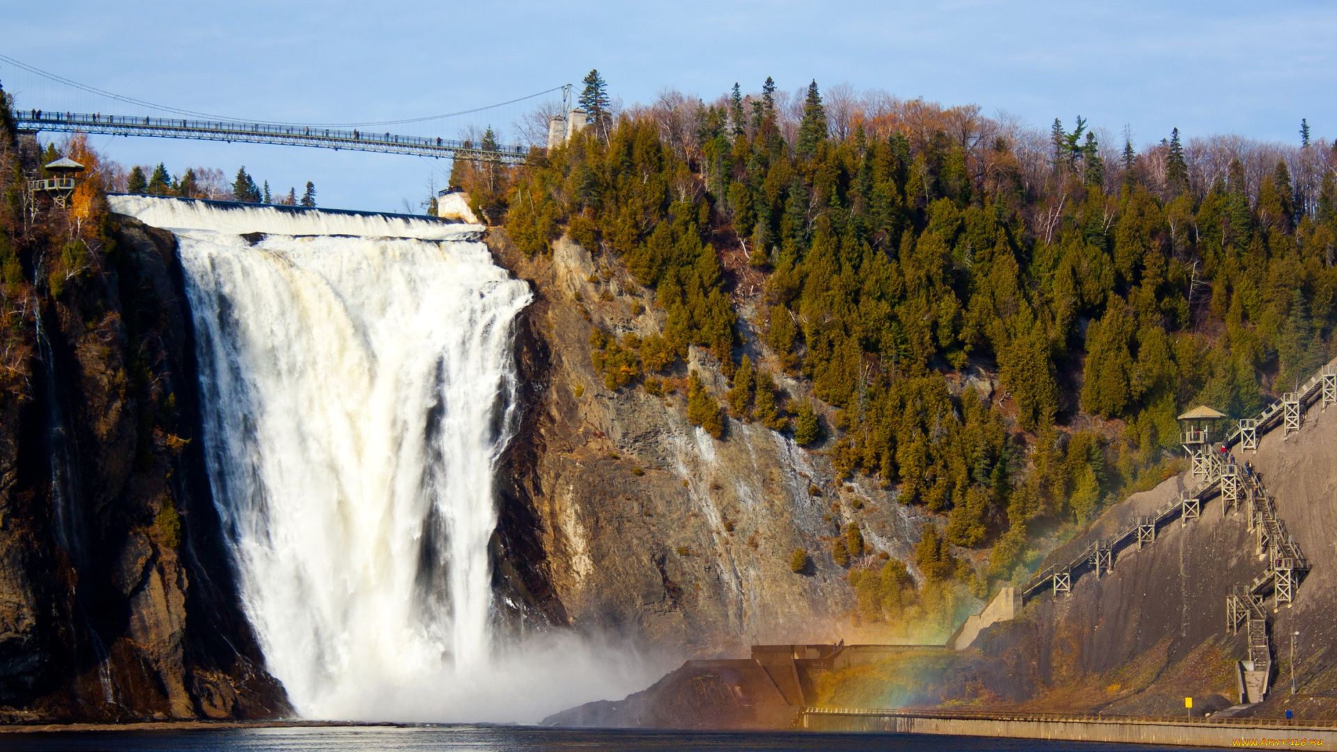 montmorency, falls, , quebec, , канада, природа, водопады